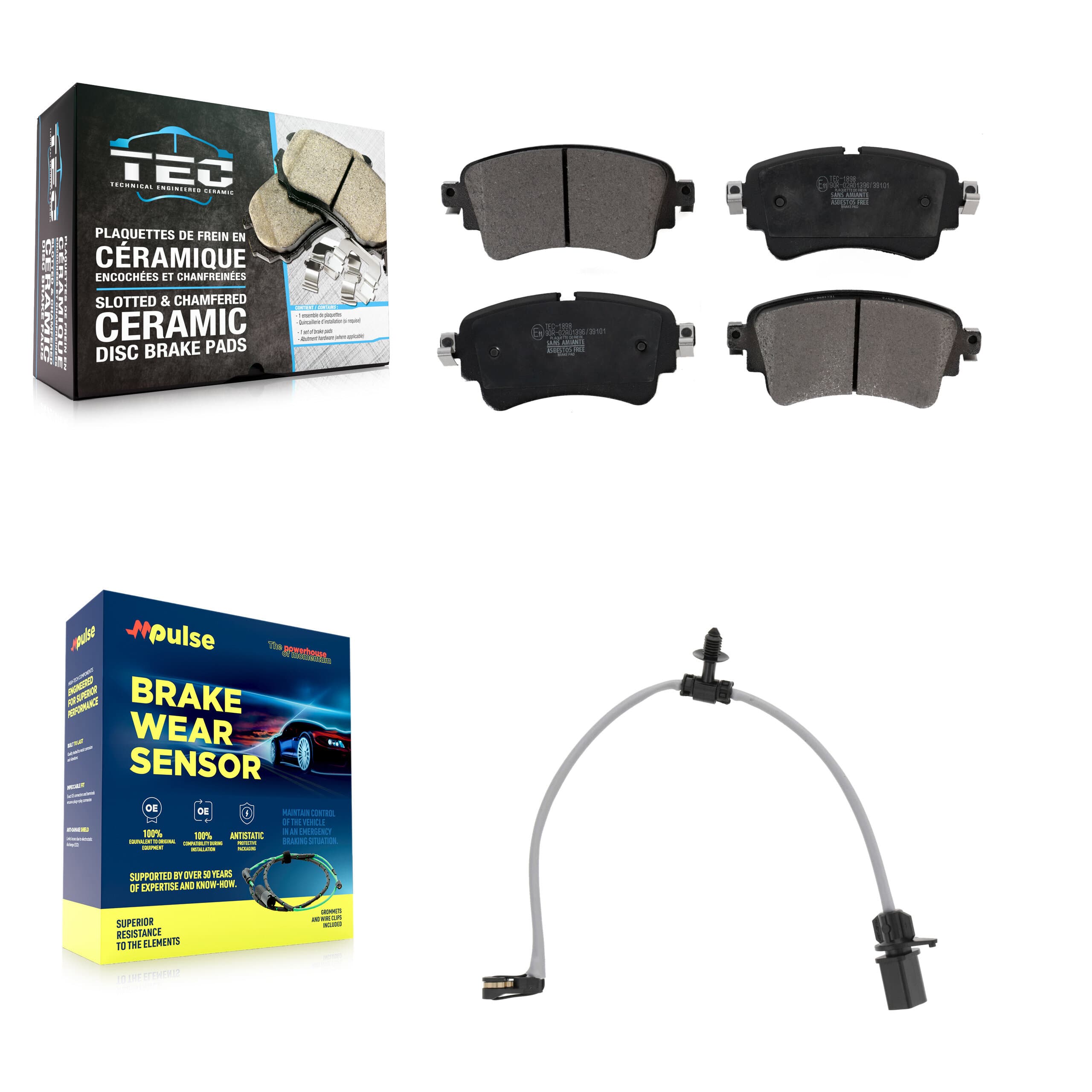 TEC - KTW-101596 - Rear Disc Brake Pad Kits image 1