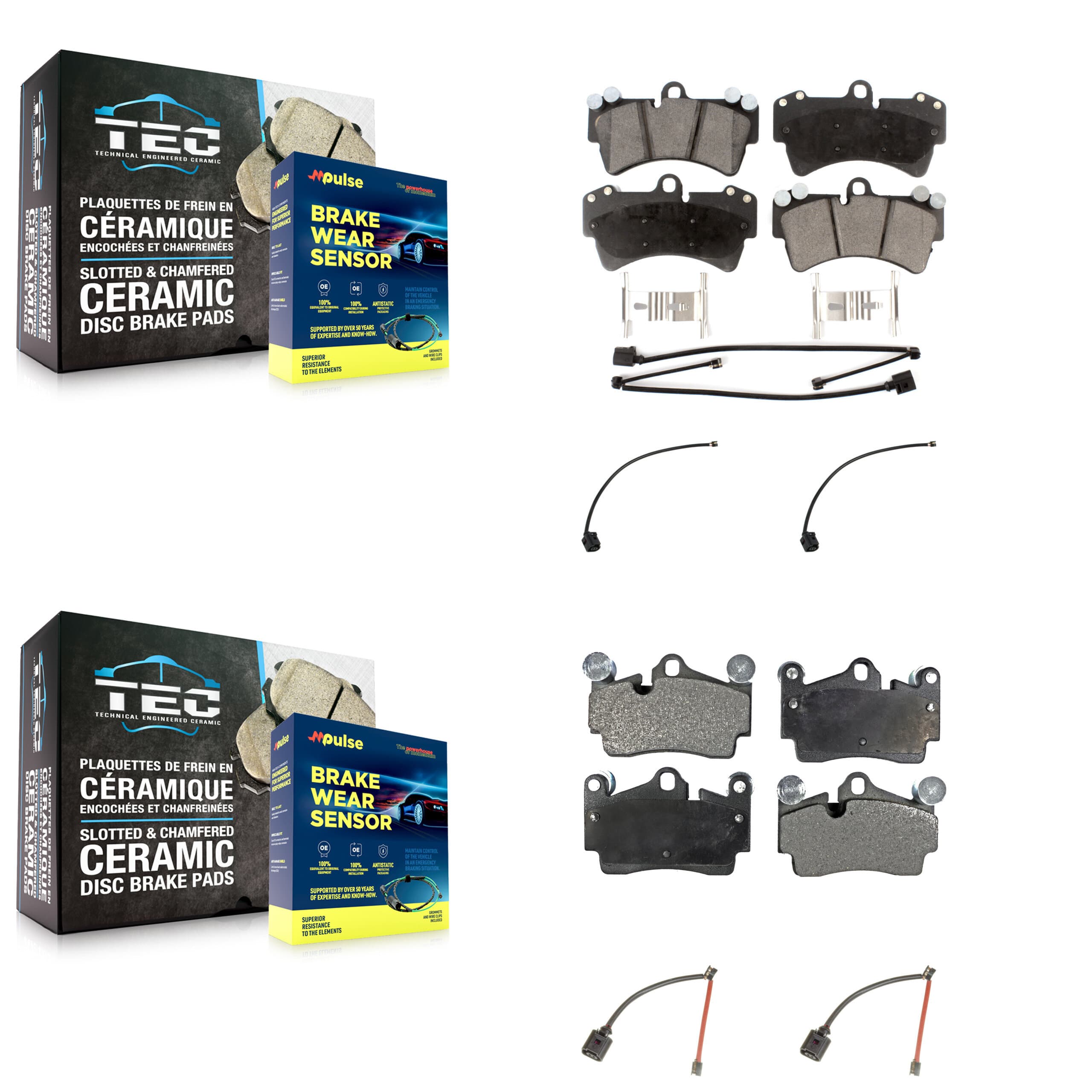 TEC - KTW-101611 - Front and Rear Disc Brake Pad Kits image 1