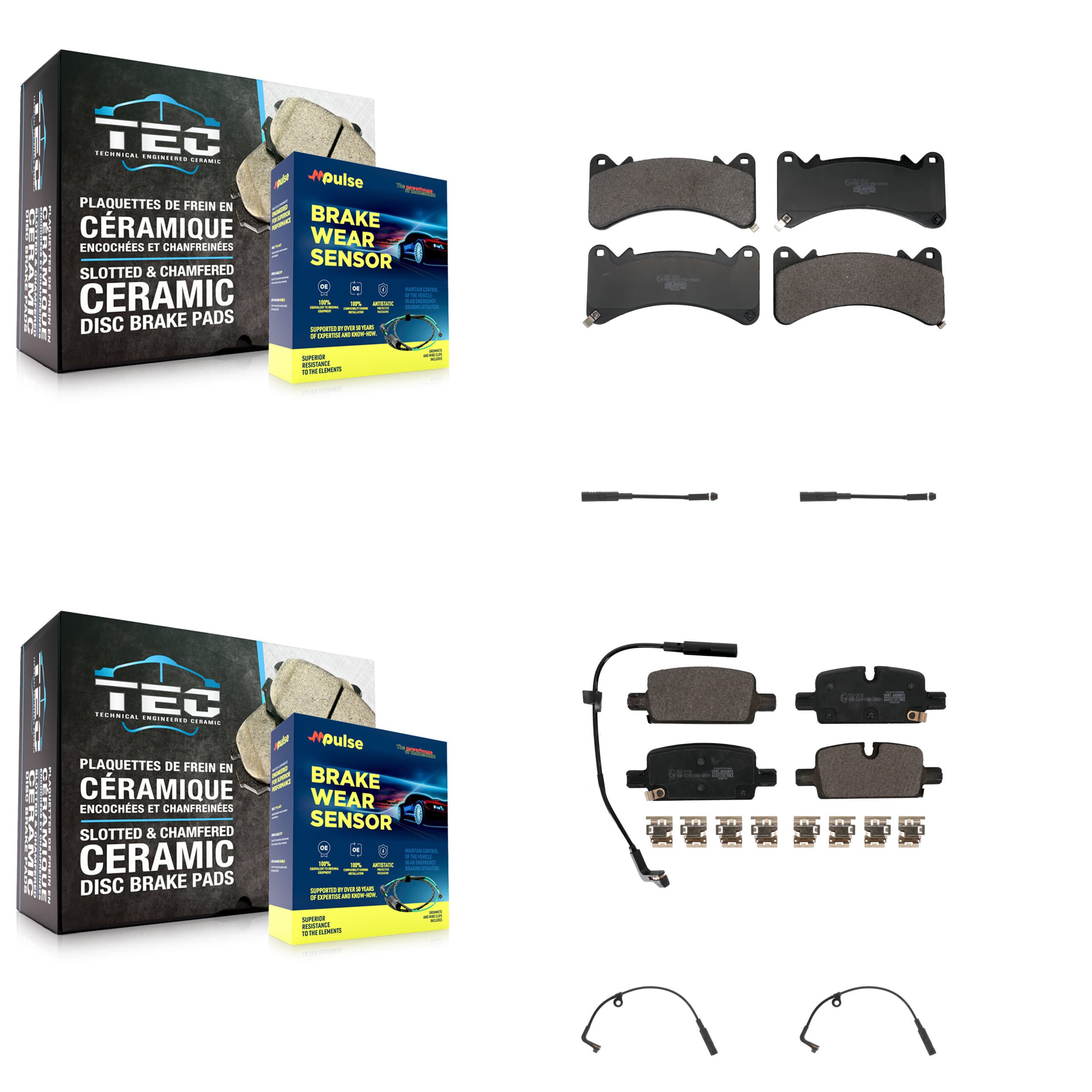 TEC - KTW-101616 - Front and Rear Disc Brake Pad Kits image 1