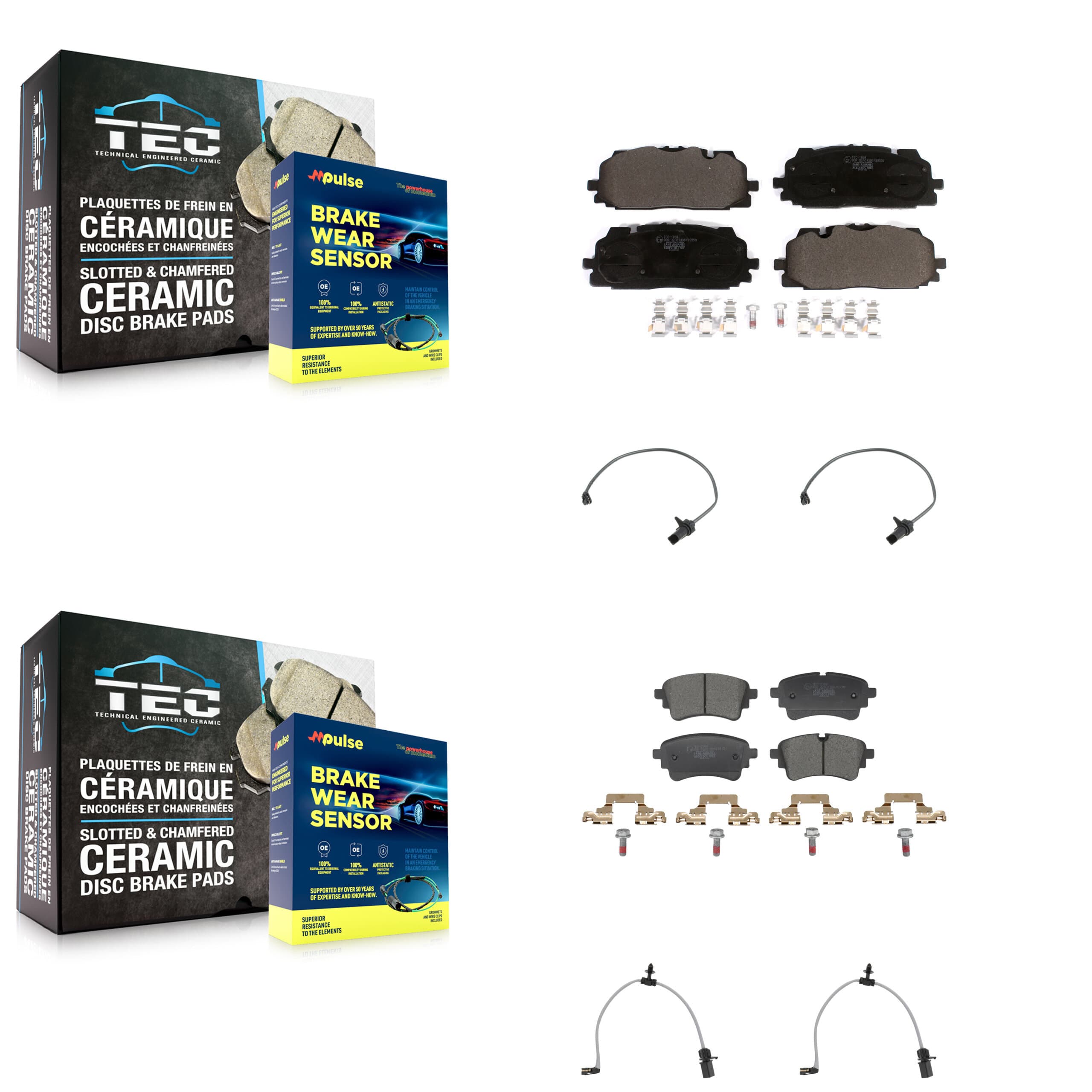TEC - KTW-101621 - Front and Rear Disc Brake Pad Kits image 1