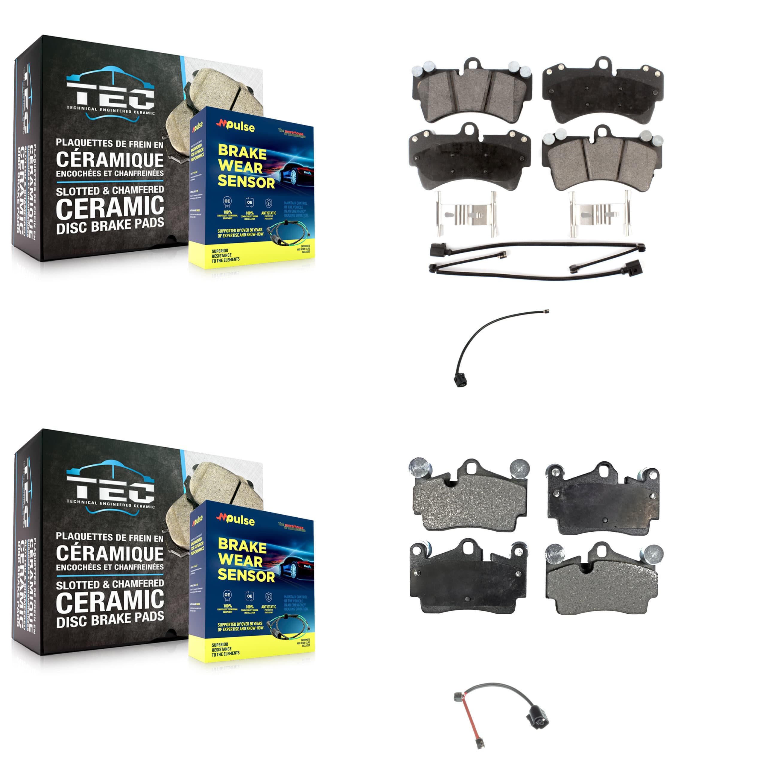 TEC - KTW-101644 - Front and Rear Disc Brake Pad Kits image 1