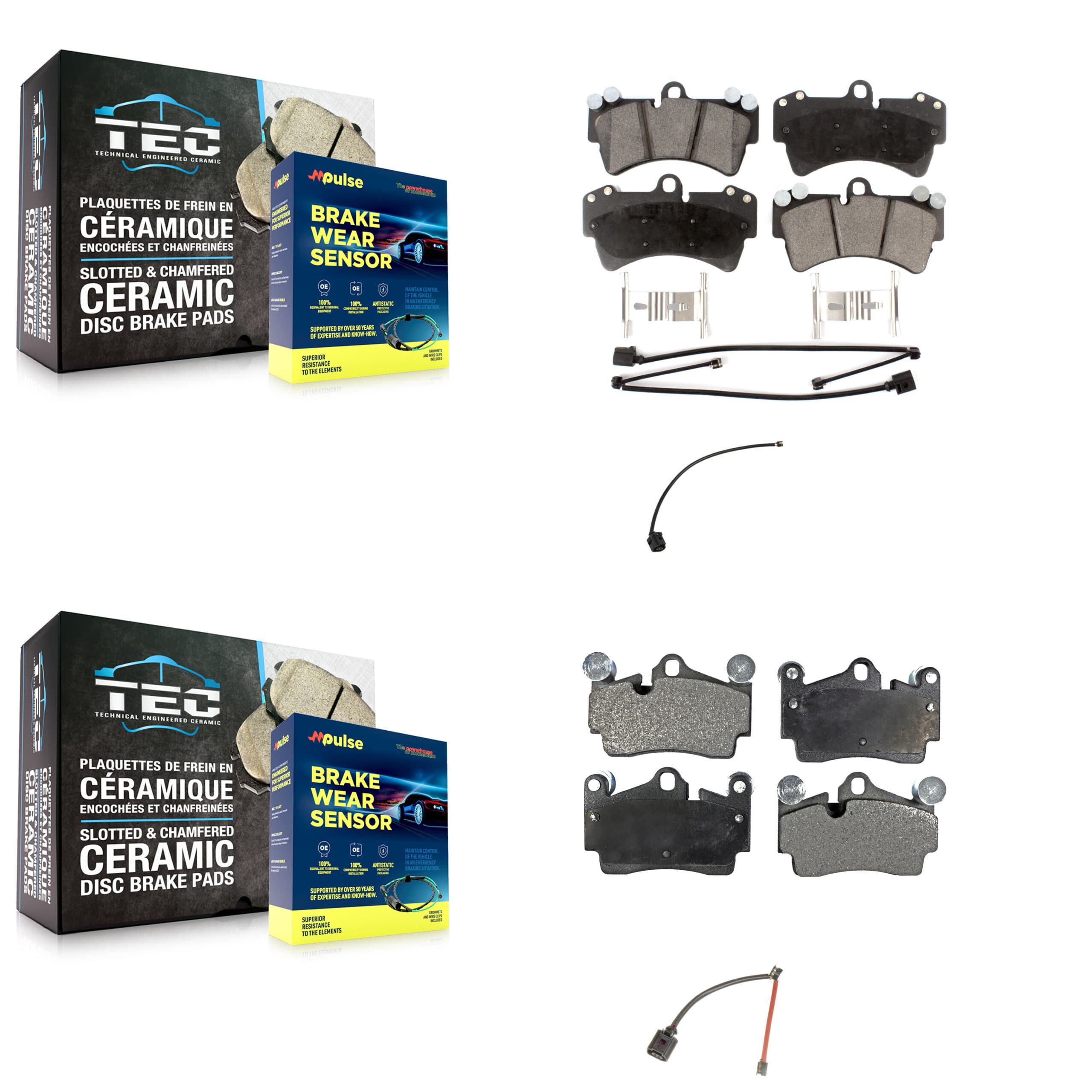 TEC - KTW-101645 - Front and Rear Disc Brake Pad Kits image 1