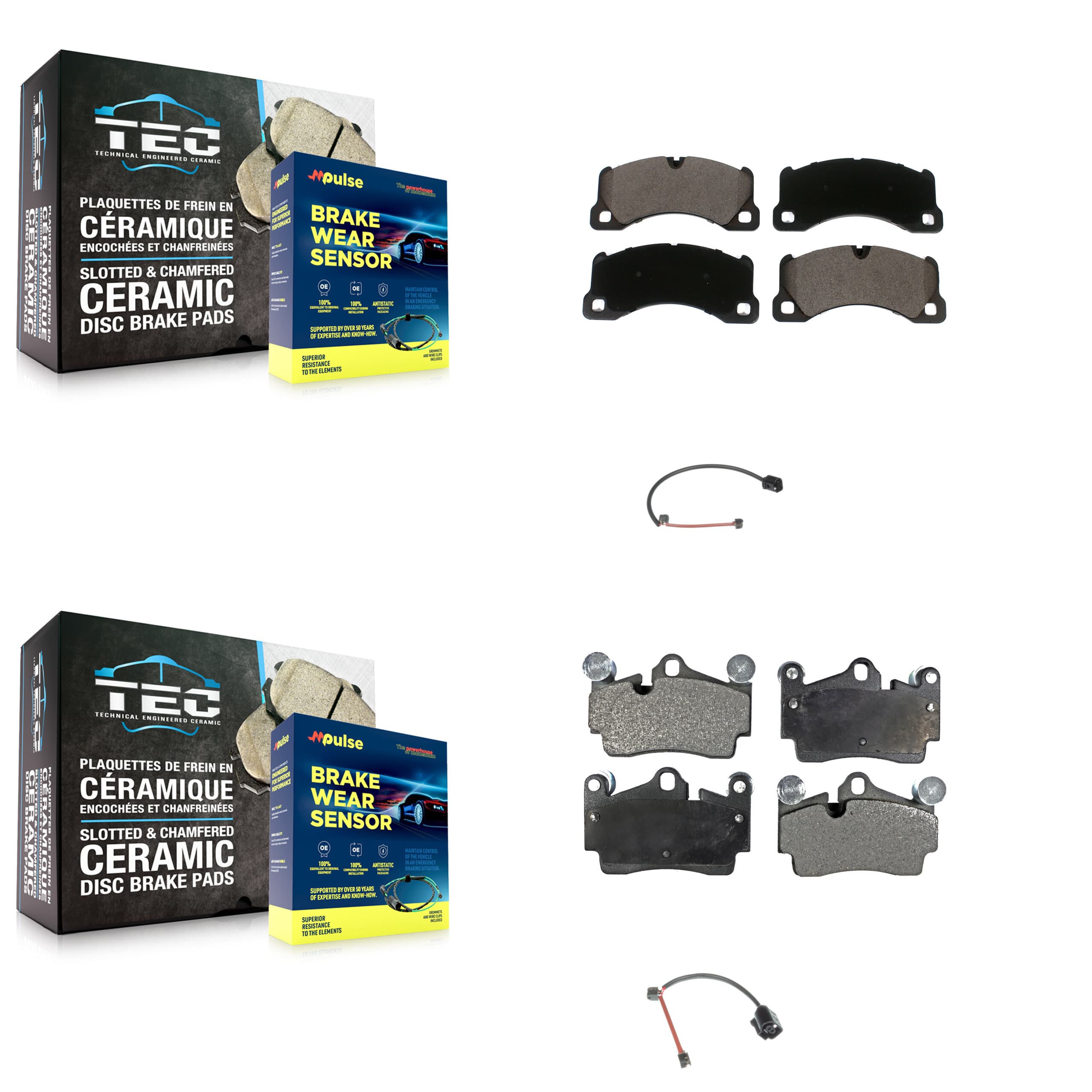 TEC - KTW-101646 - Front and Rear Disc Brake Pad Kits image 1