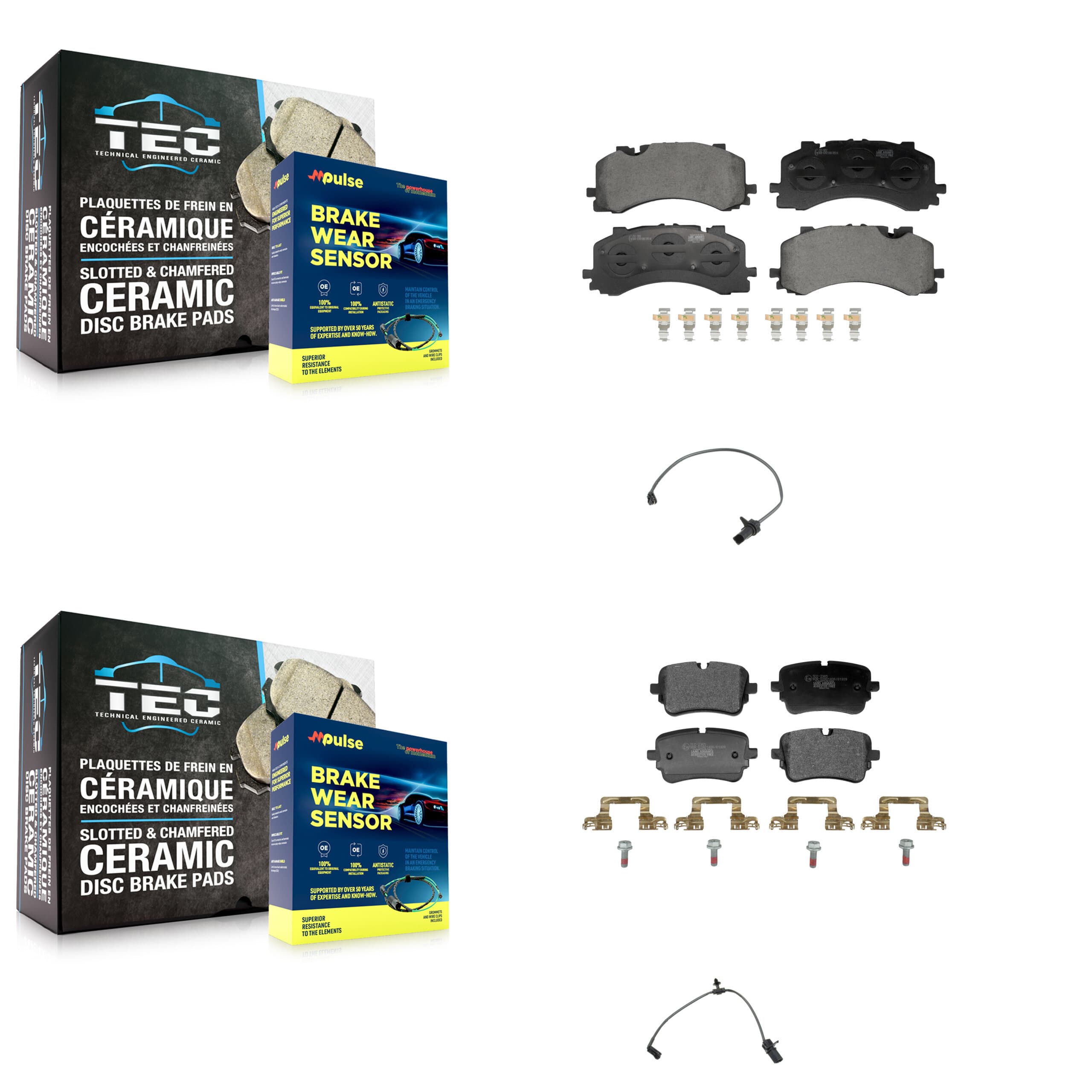 TEC - KTW-101667 - Front and Rear Disc Brake Pad Kits image 1