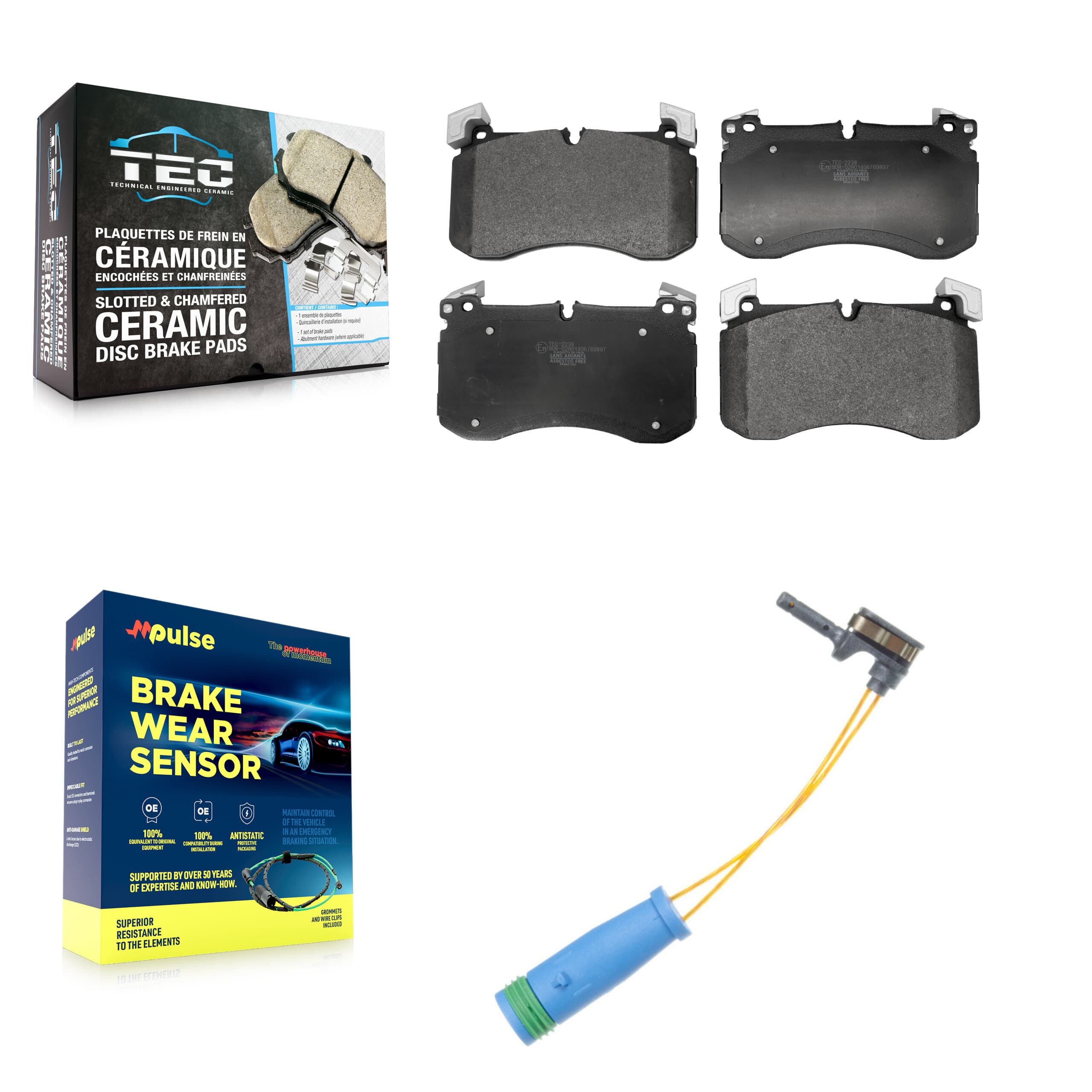 TEC - KTW-101712 - Front Disc Brake Pad Kits image 1