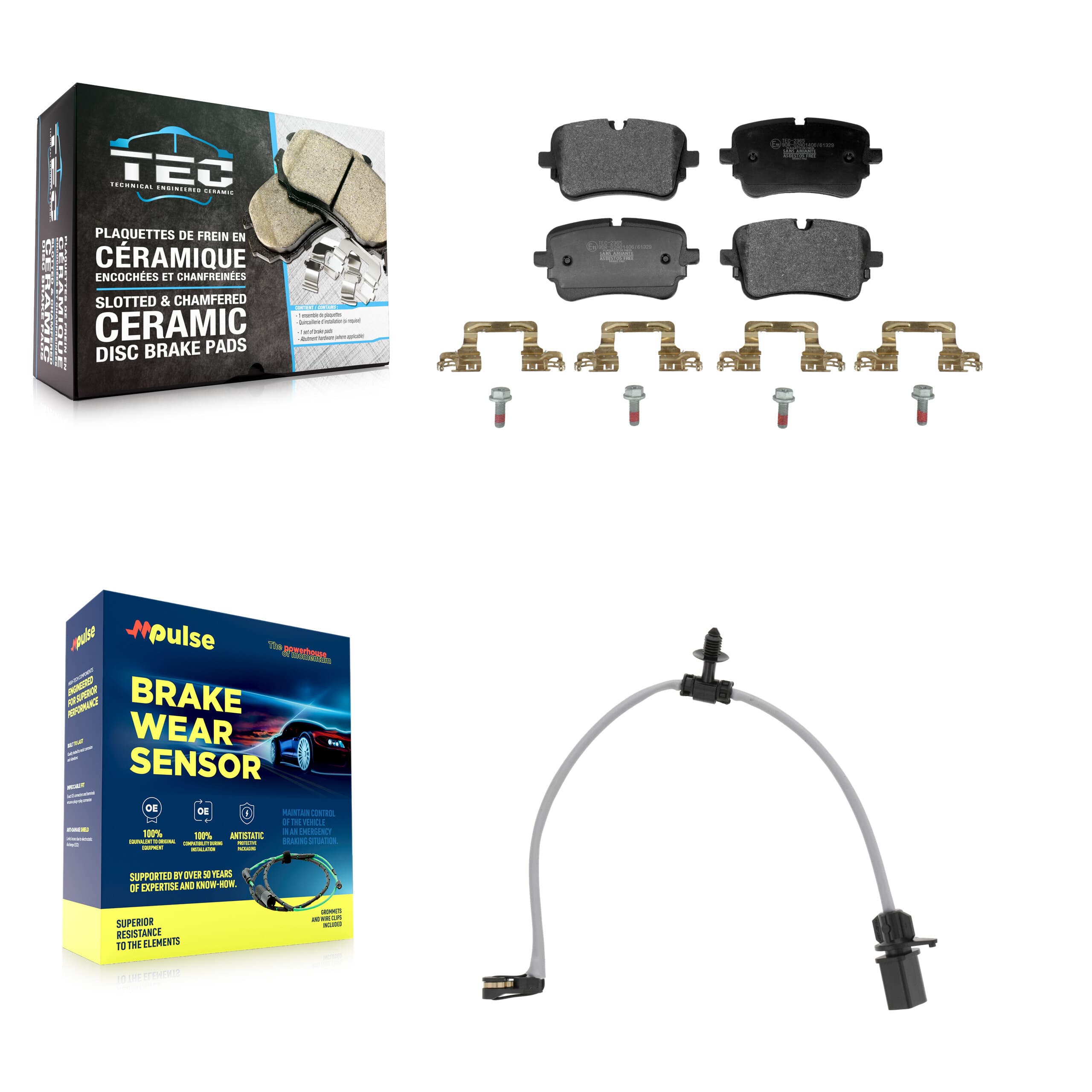 TEC - KTW-101740 - Rear Disc Brake Pad Kits image 1