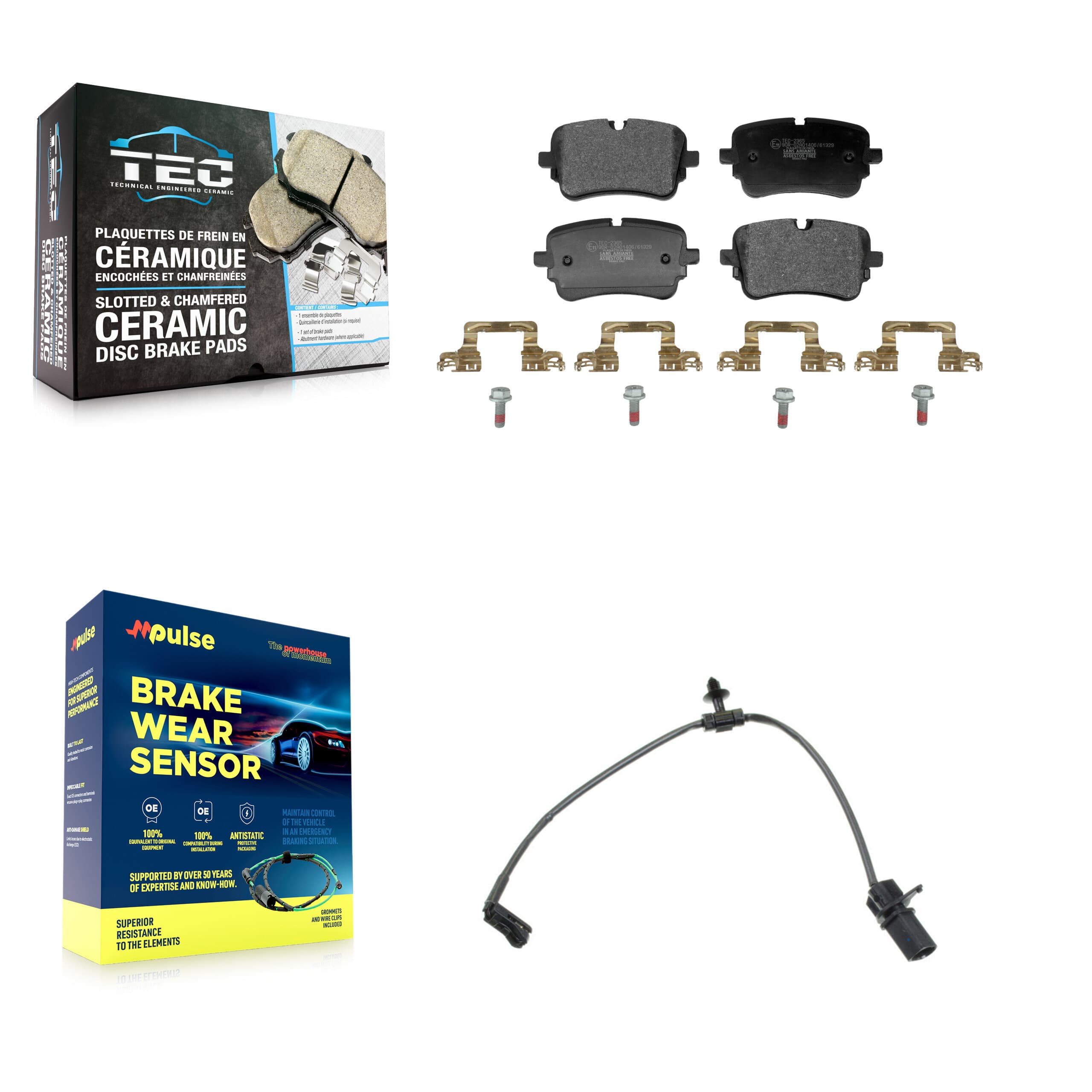 TEC - KTW-101744 - Rear Disc Brake Pad Kits image 1