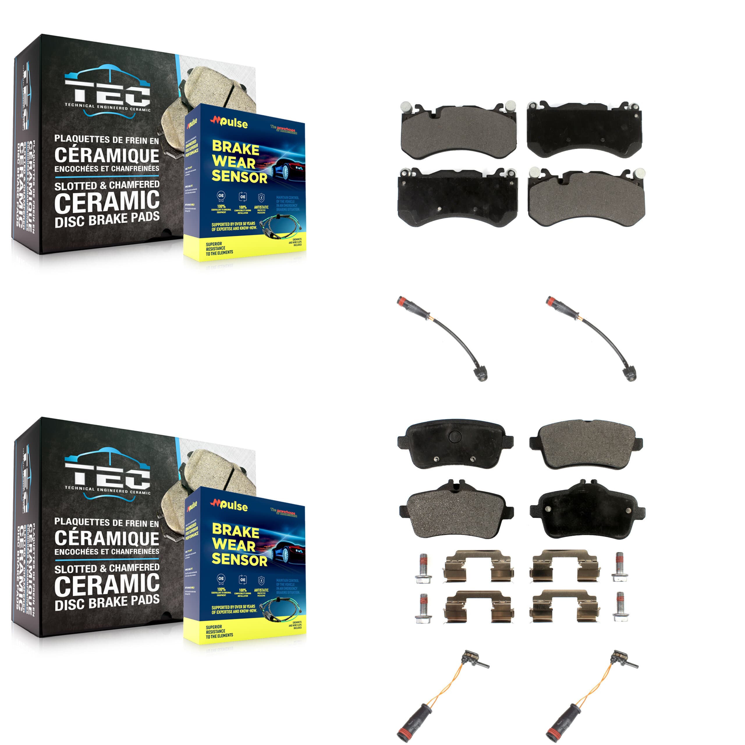 TEC - KTW-101775 - Front and Rear Disc Brake Pad Kits image 1