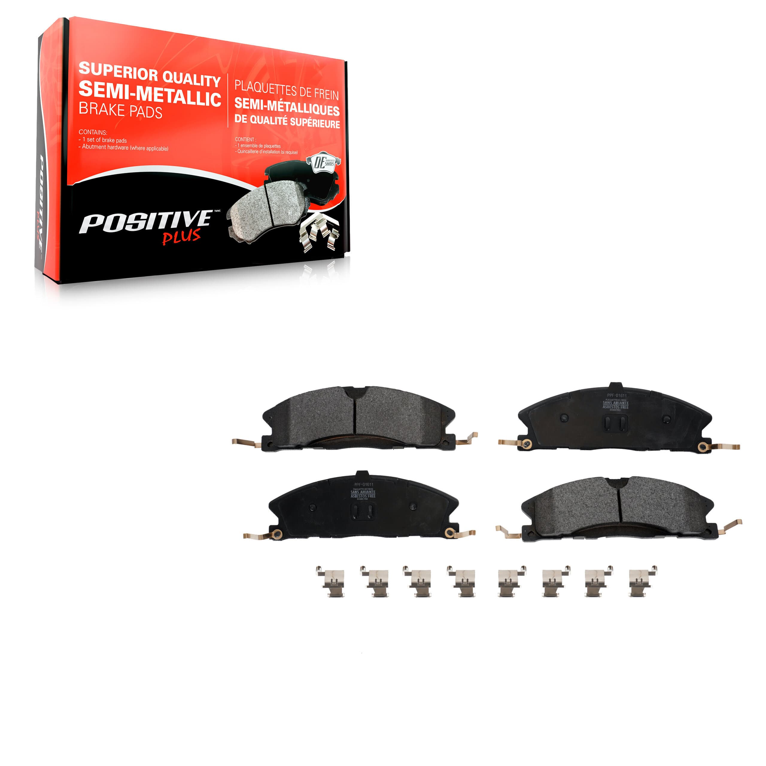 Positive Plus - PPF-D1611 - Front Disc Brake Pad image 1