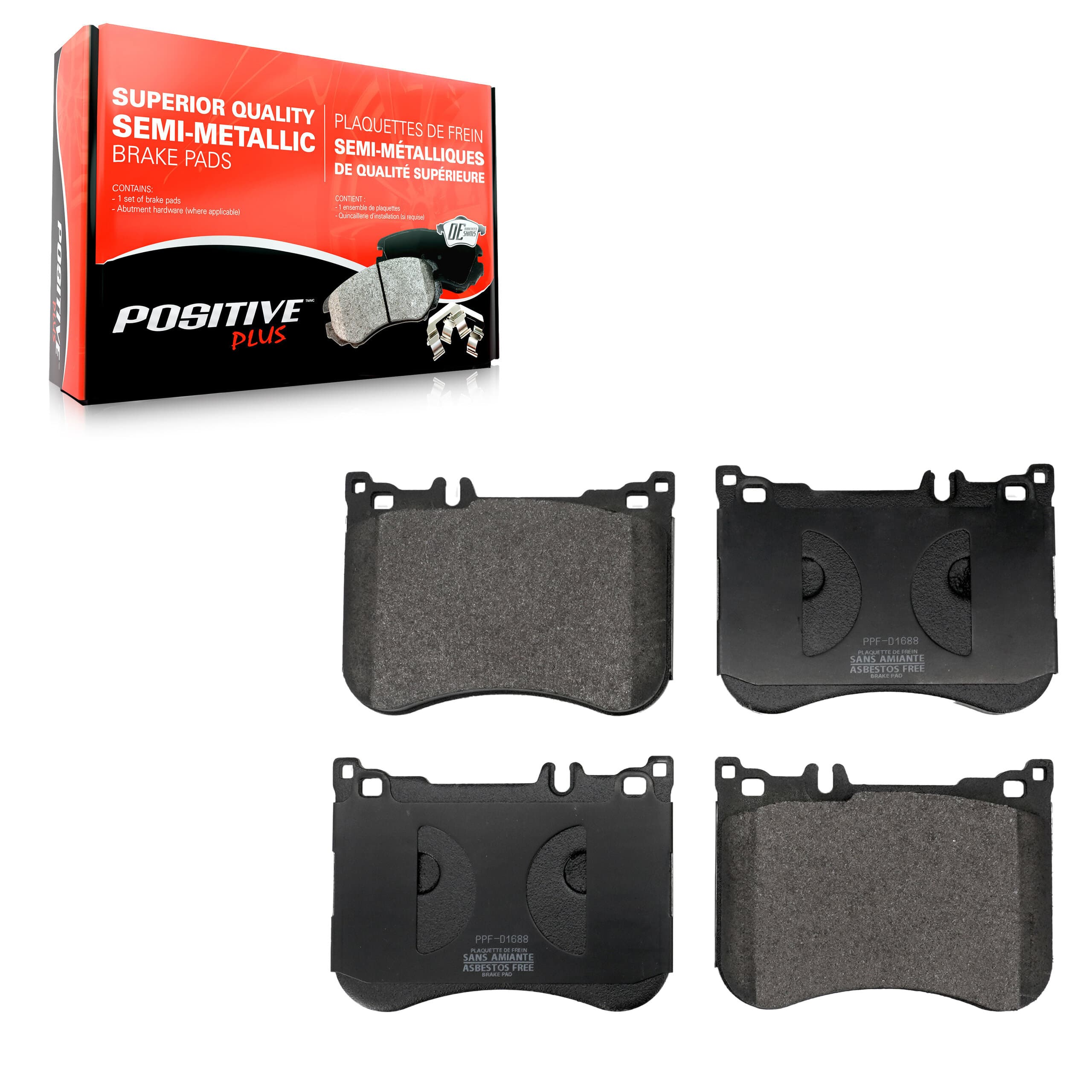 Positive Plus - PPF-D1688 - Front Disc Brake Pad image 1