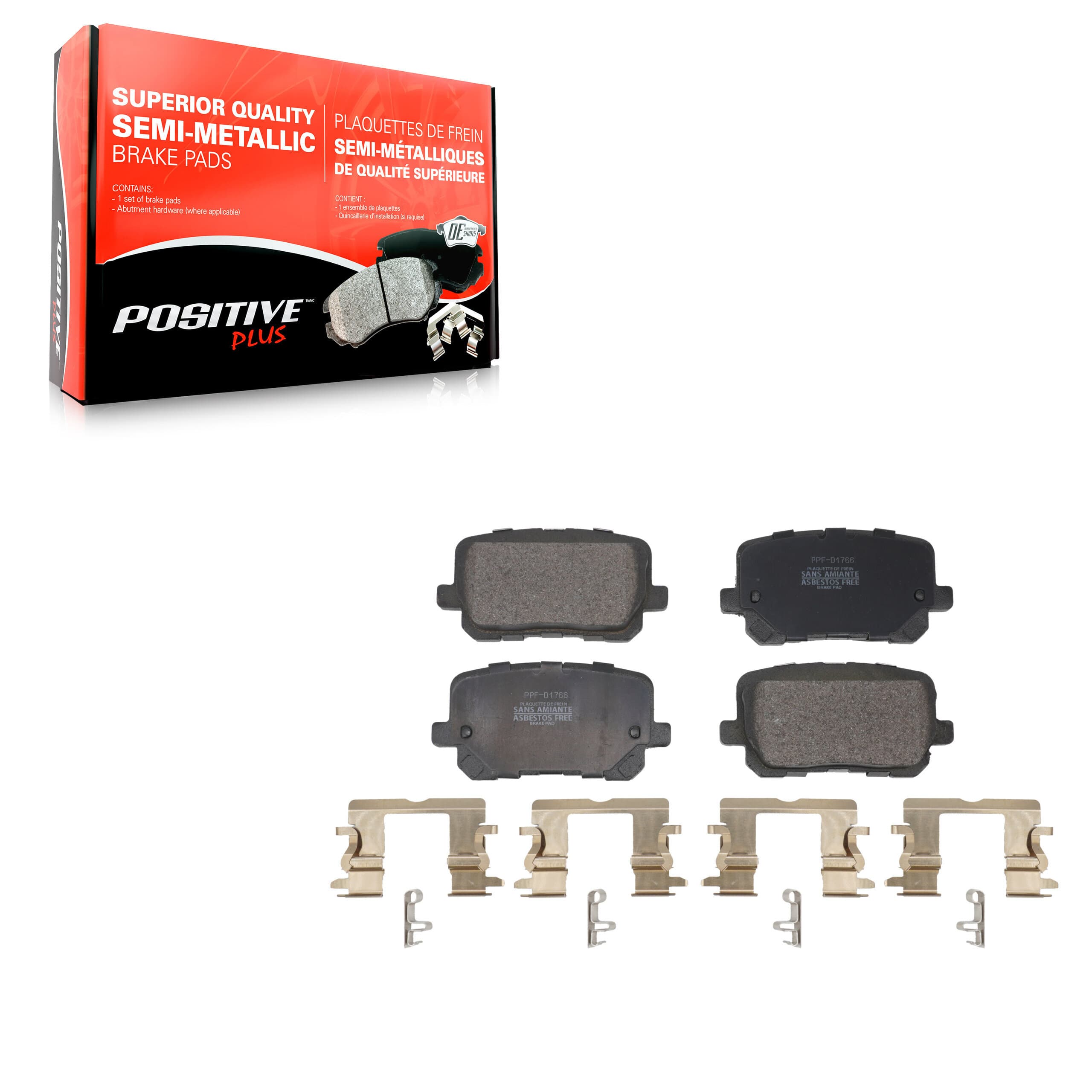 Positive Plus - PPF-D1766 - Rear Disc Brake Pad image 1