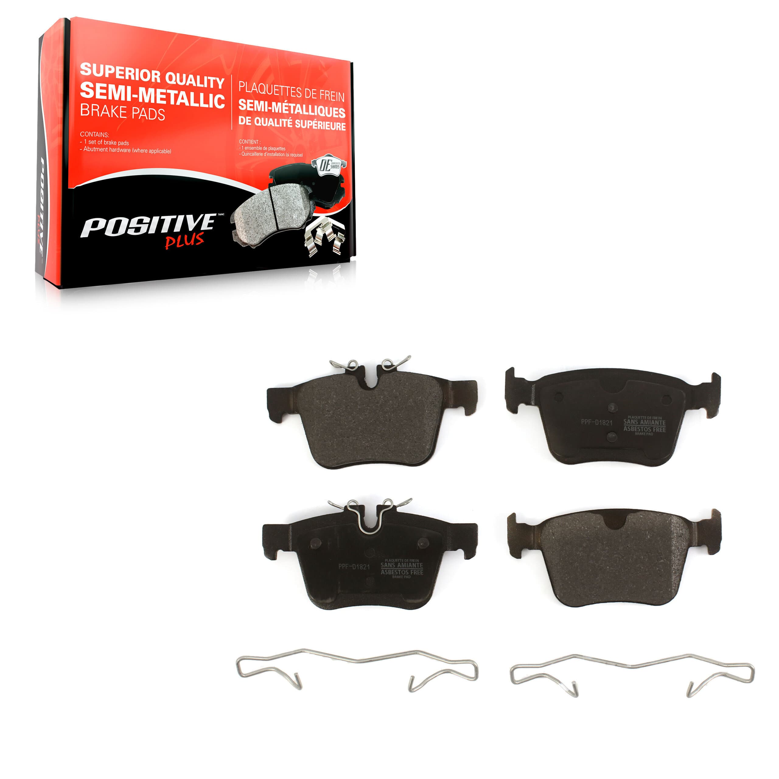 Positive Plus - PPF-D1821 - Rear Disc Brake Pad image 1