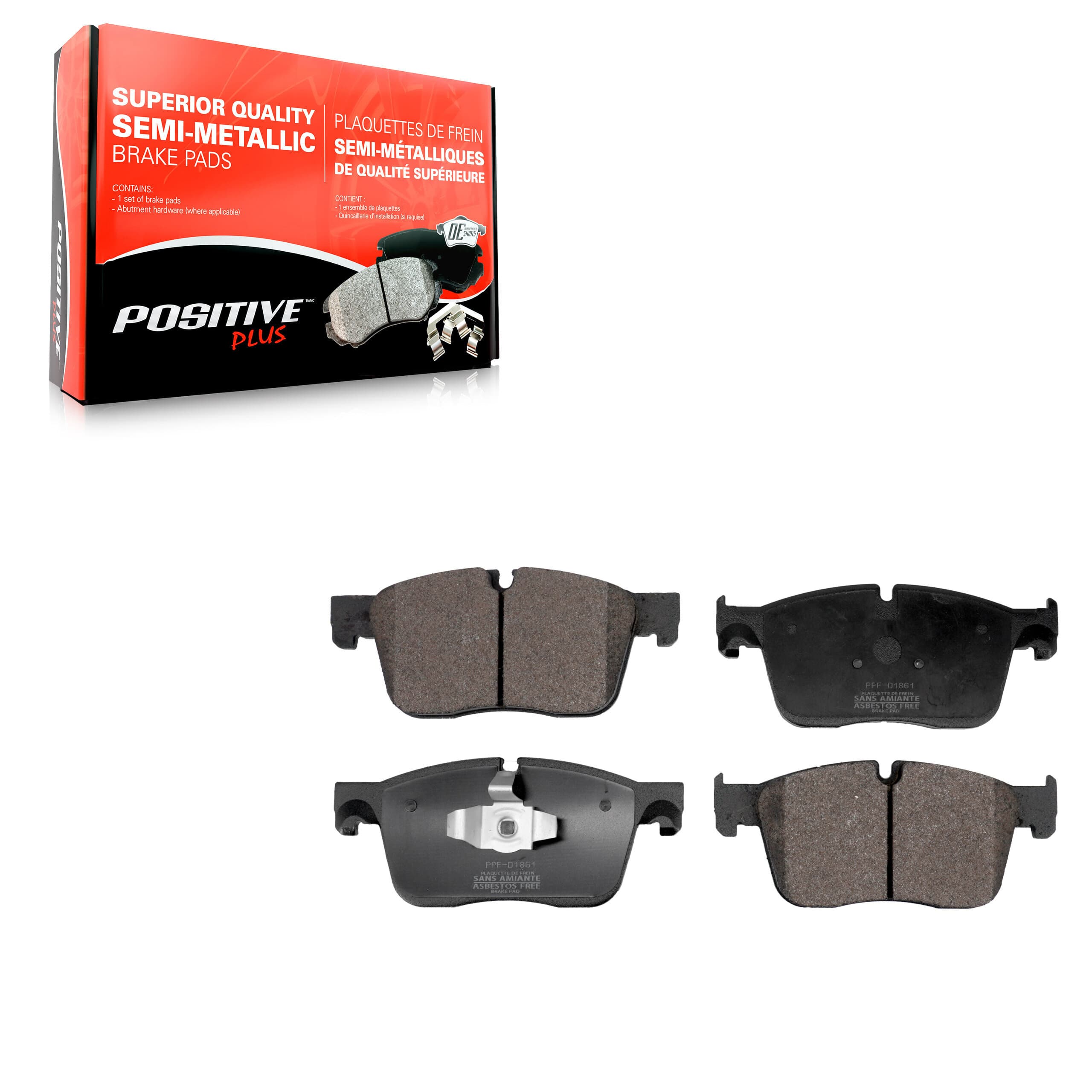 Positive Plus - PPF-D1861 - Front Disc Brake Pad image 1