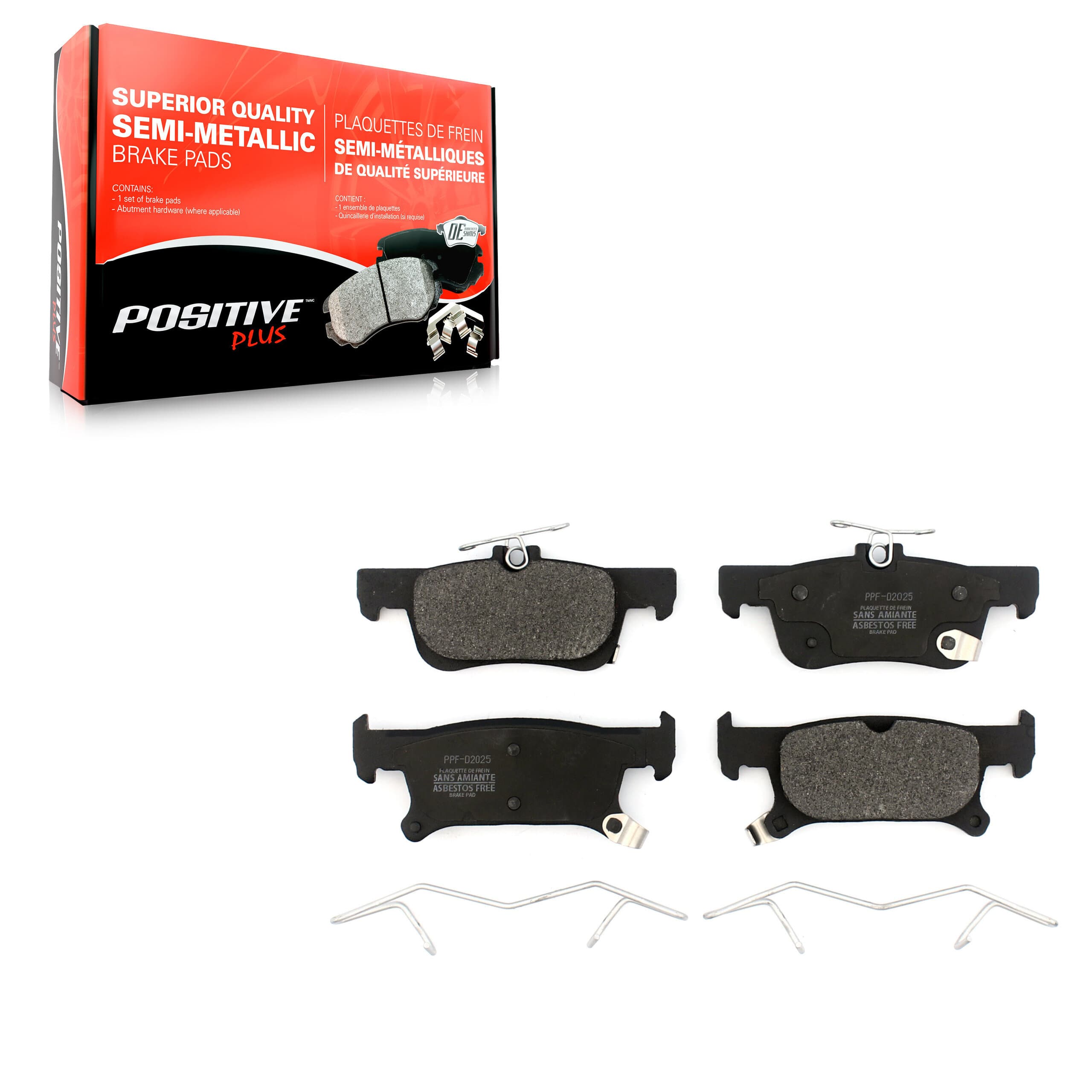 Positive Plus - PPF-D2025 - Rear Disc Brake Pad image 1