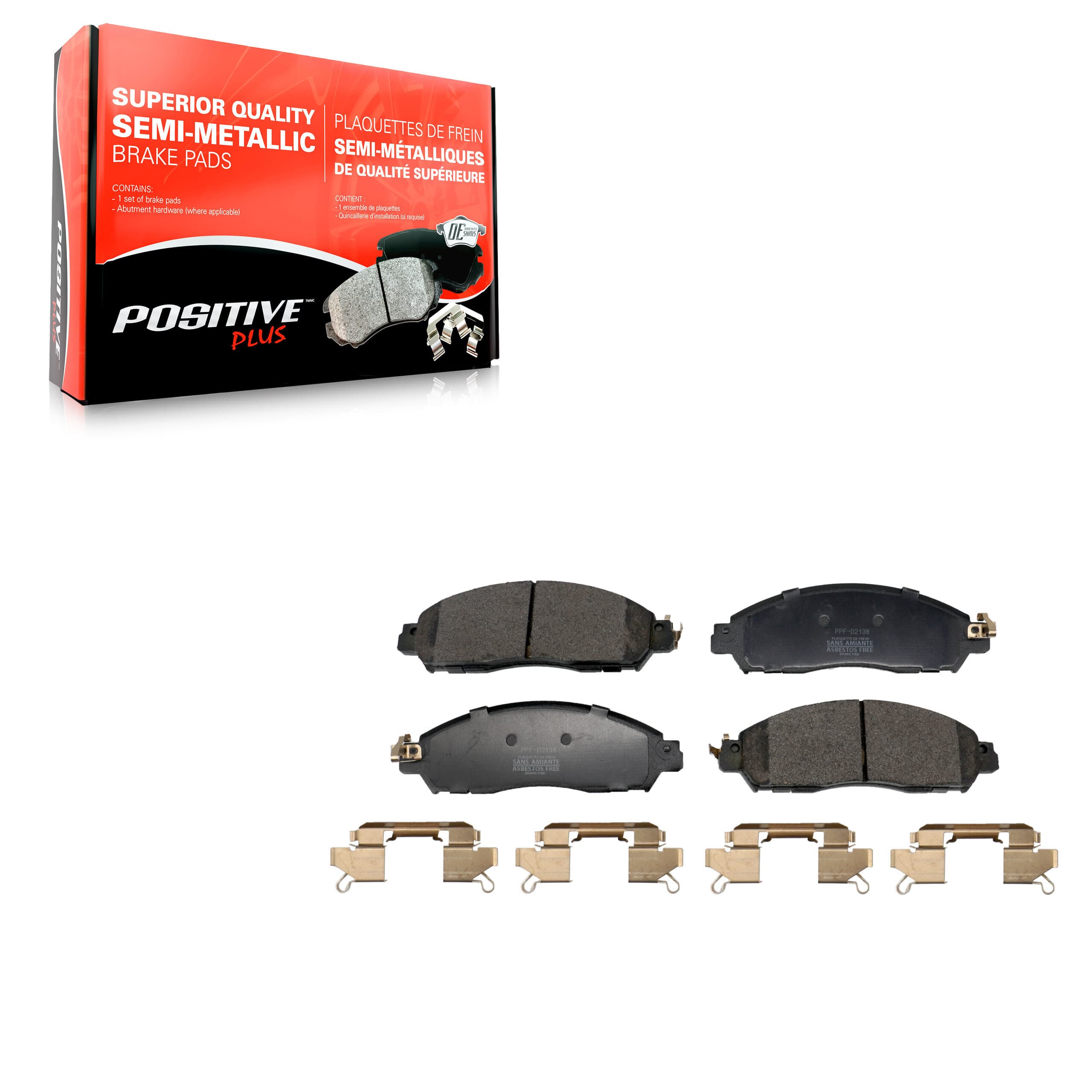 Positive Plus - PPF-D2138 - Front Disc Brake Pad image 1