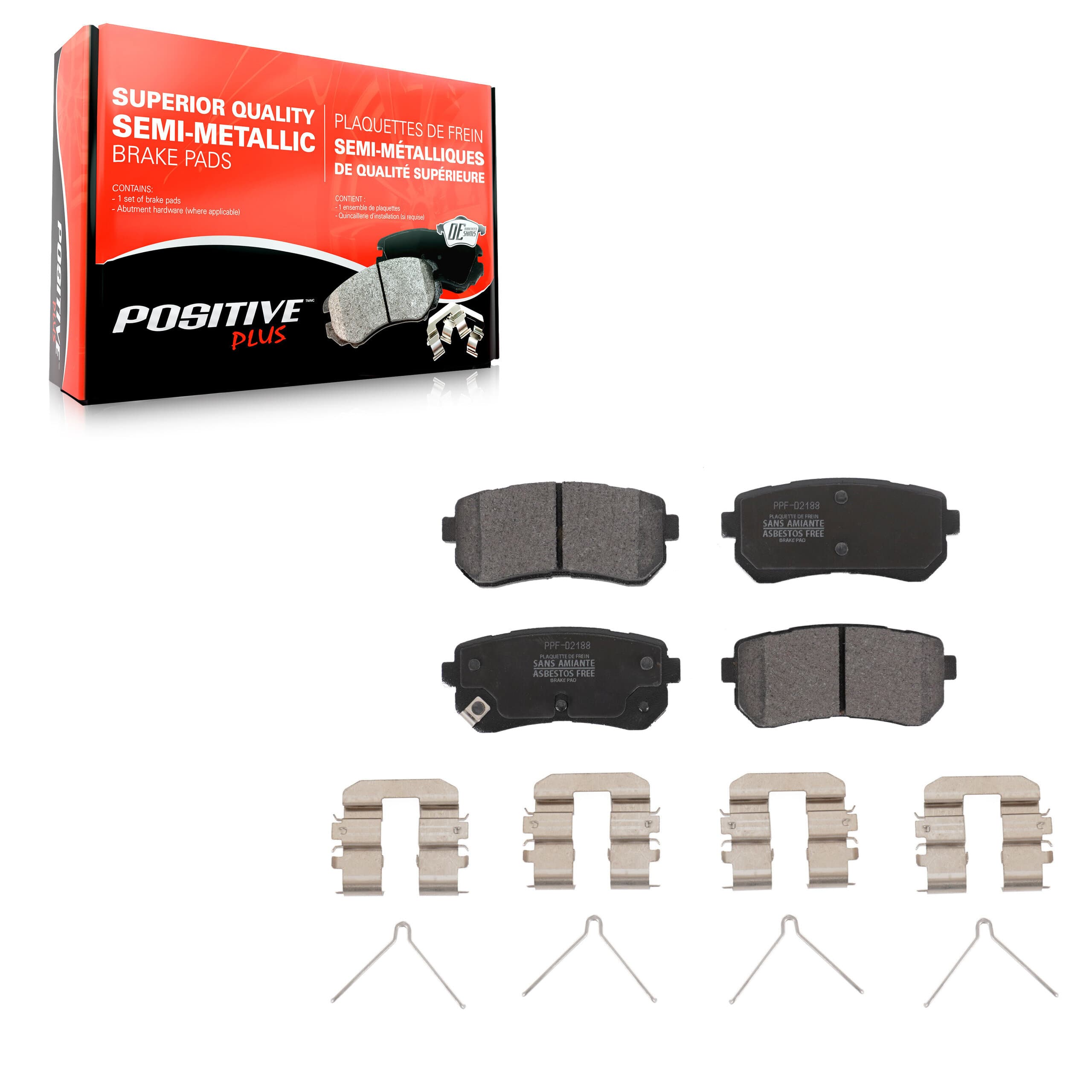 Positive Plus - PPF-D2188 - Rear Disc Brake Pad image 1