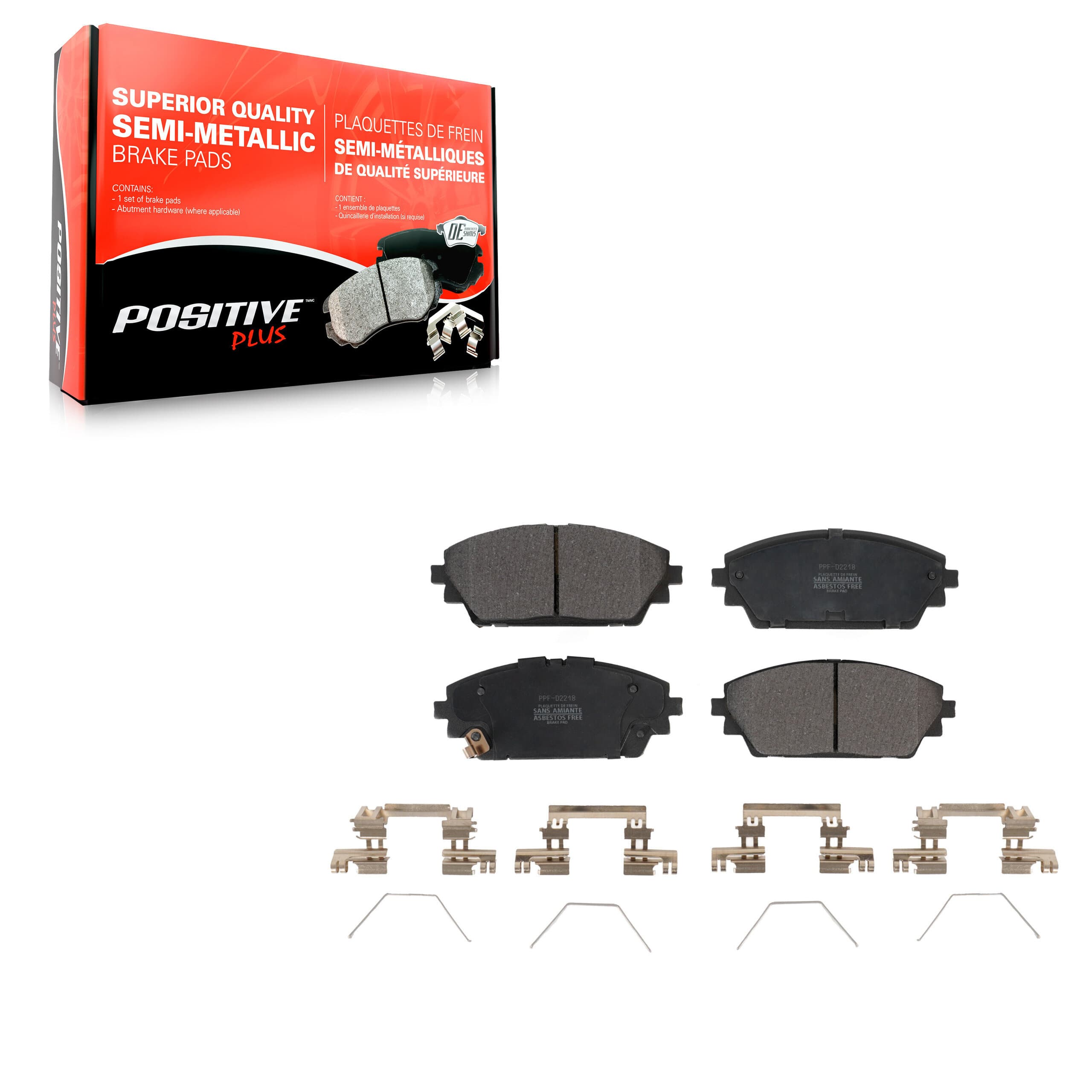 Positive Plus - PPF-D2218 - Front Disc Brake Pad image 1