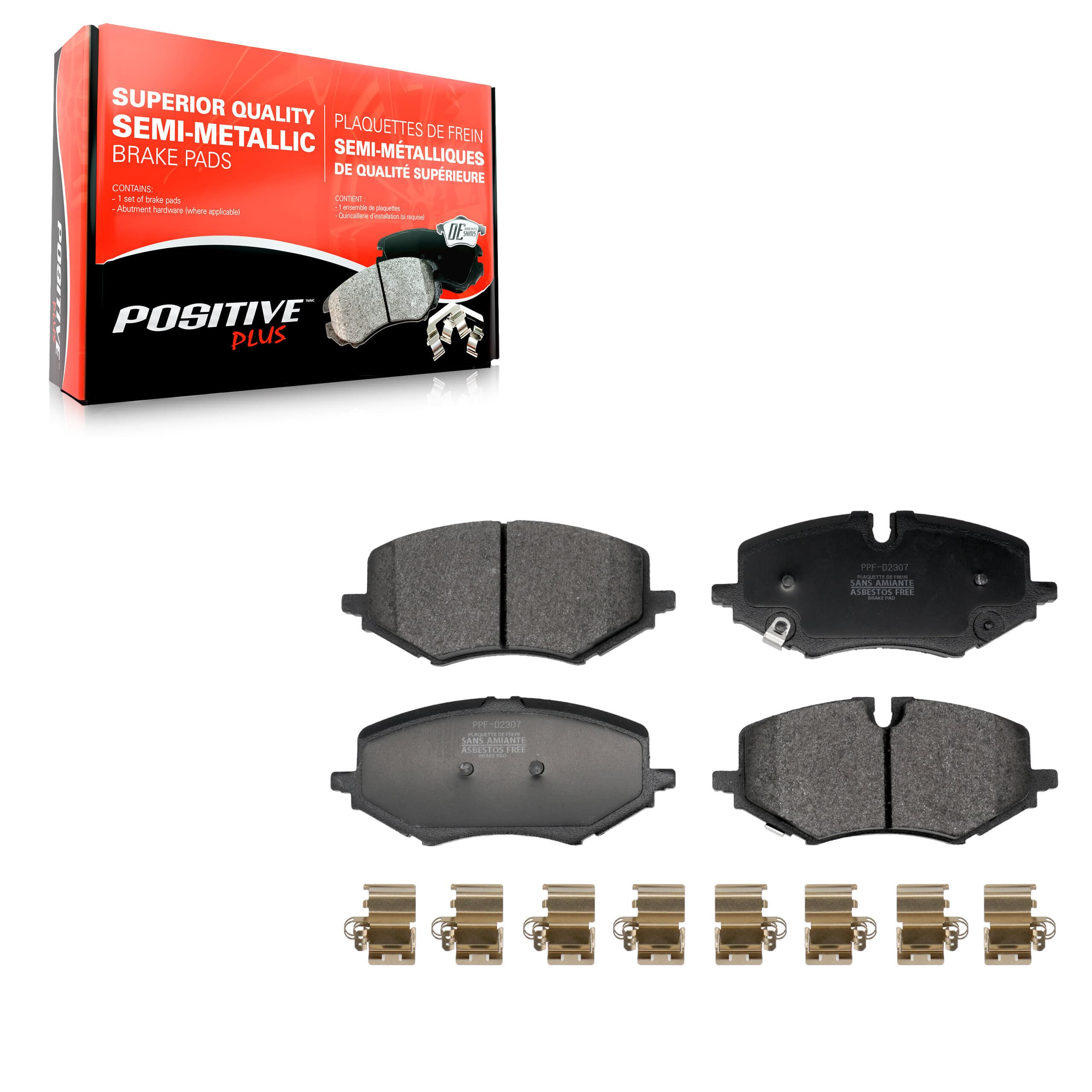 Positive Plus - PPF-D2307 - Front Disc Brake Pad image 1