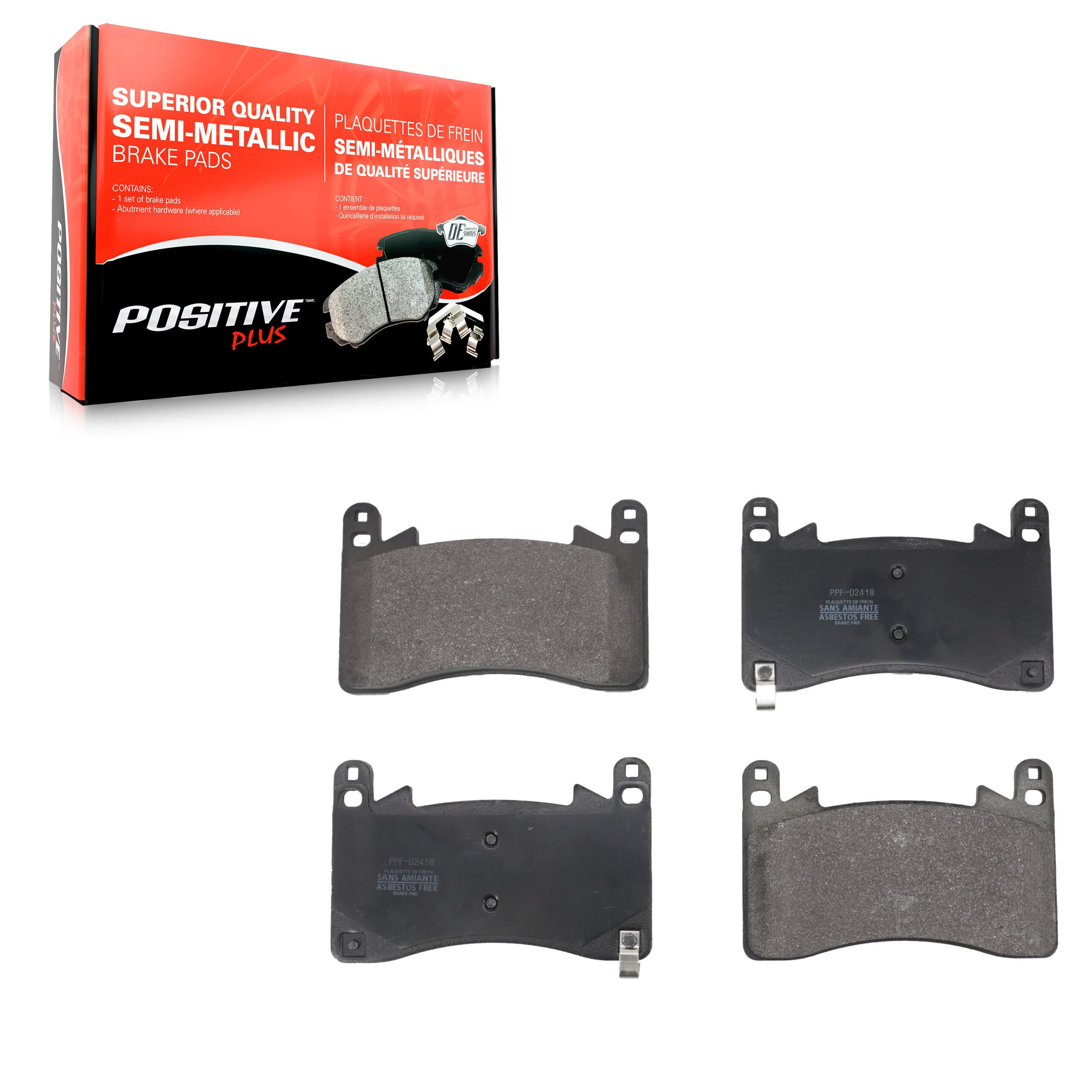 Positive Plus - PPF-D2418 - Front Disc Brake Pad image 1
