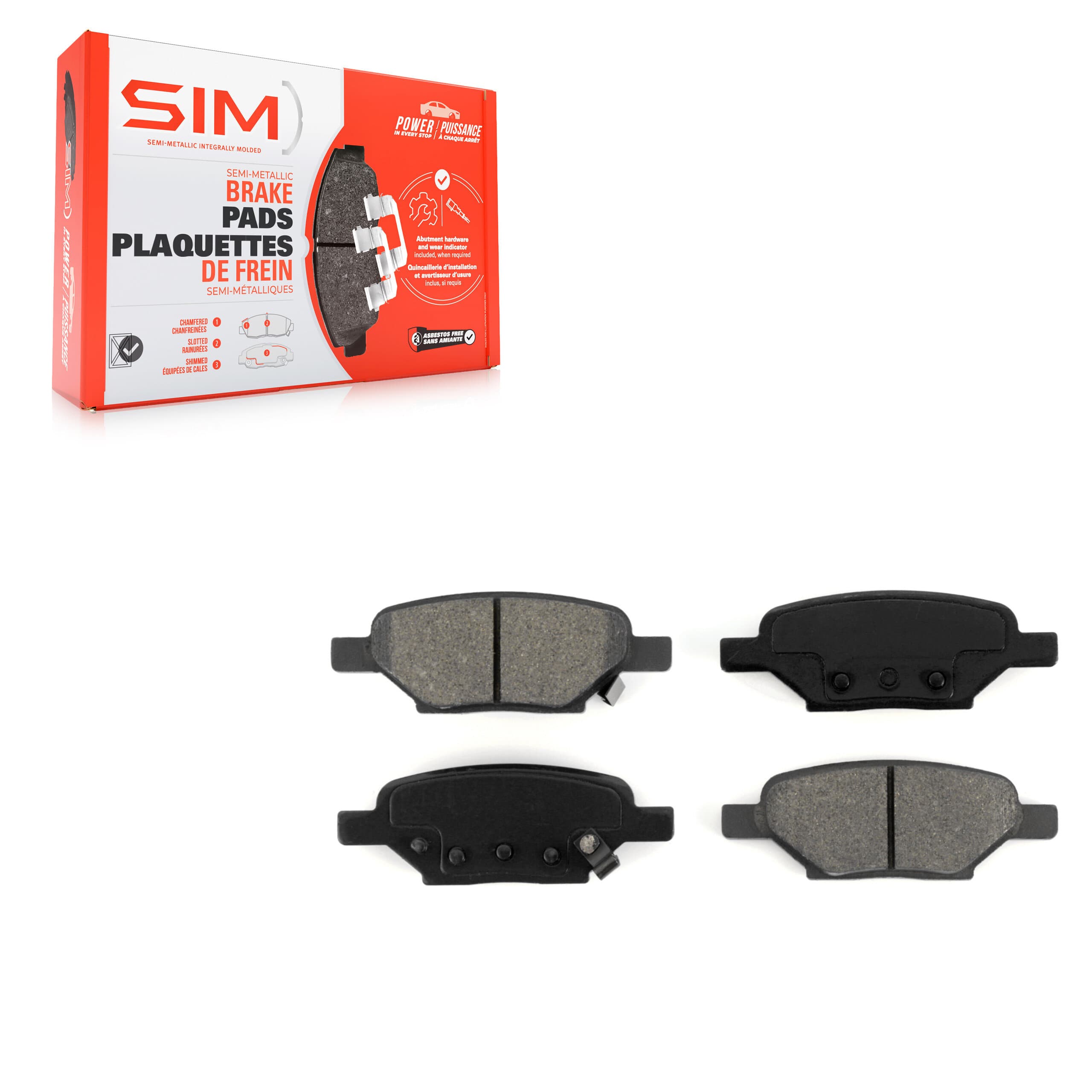 SIM - SIM-1033 - Rear Disc Brake Pad image 1