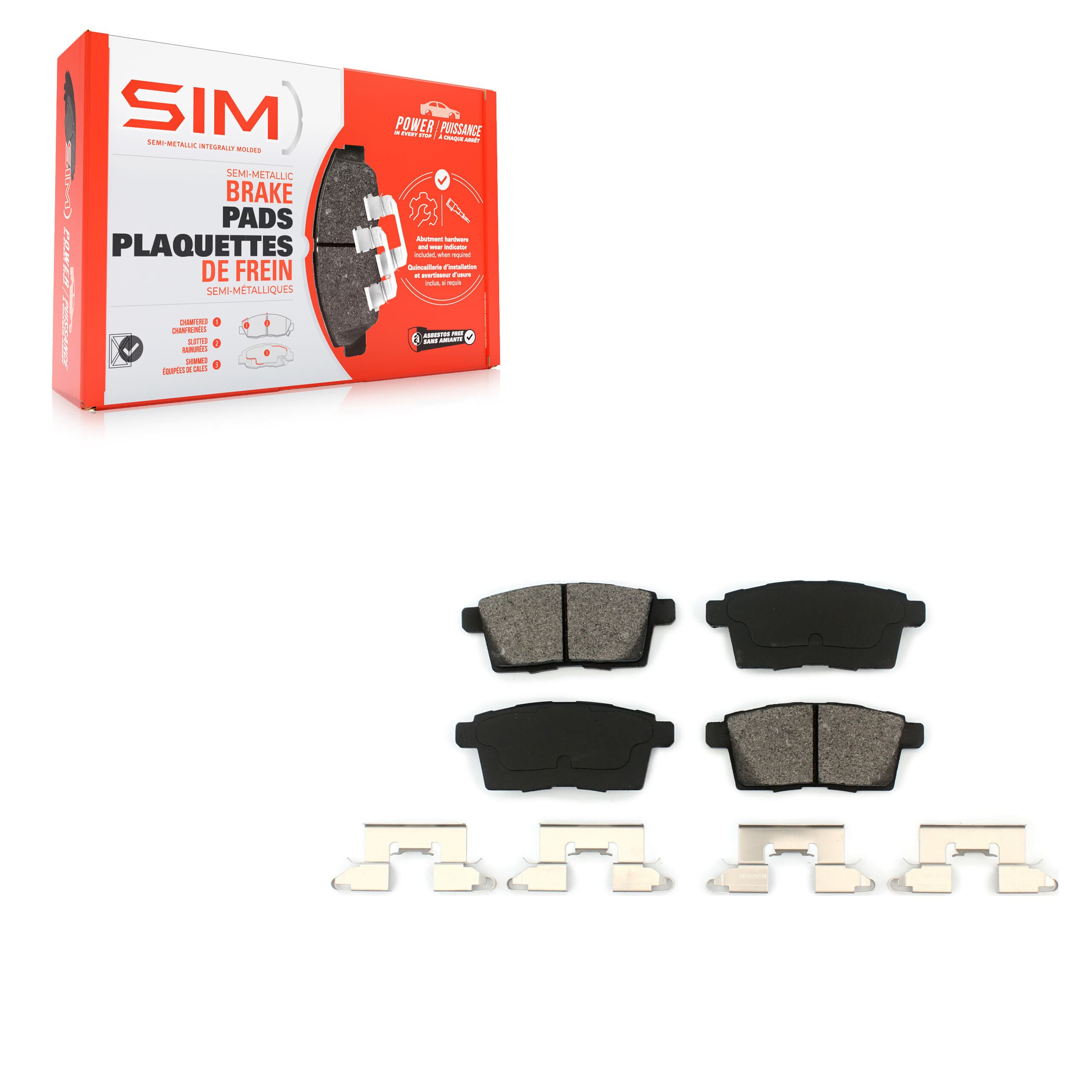 SIM - SIM-1259 - Rear Disc Brake Pad image 1