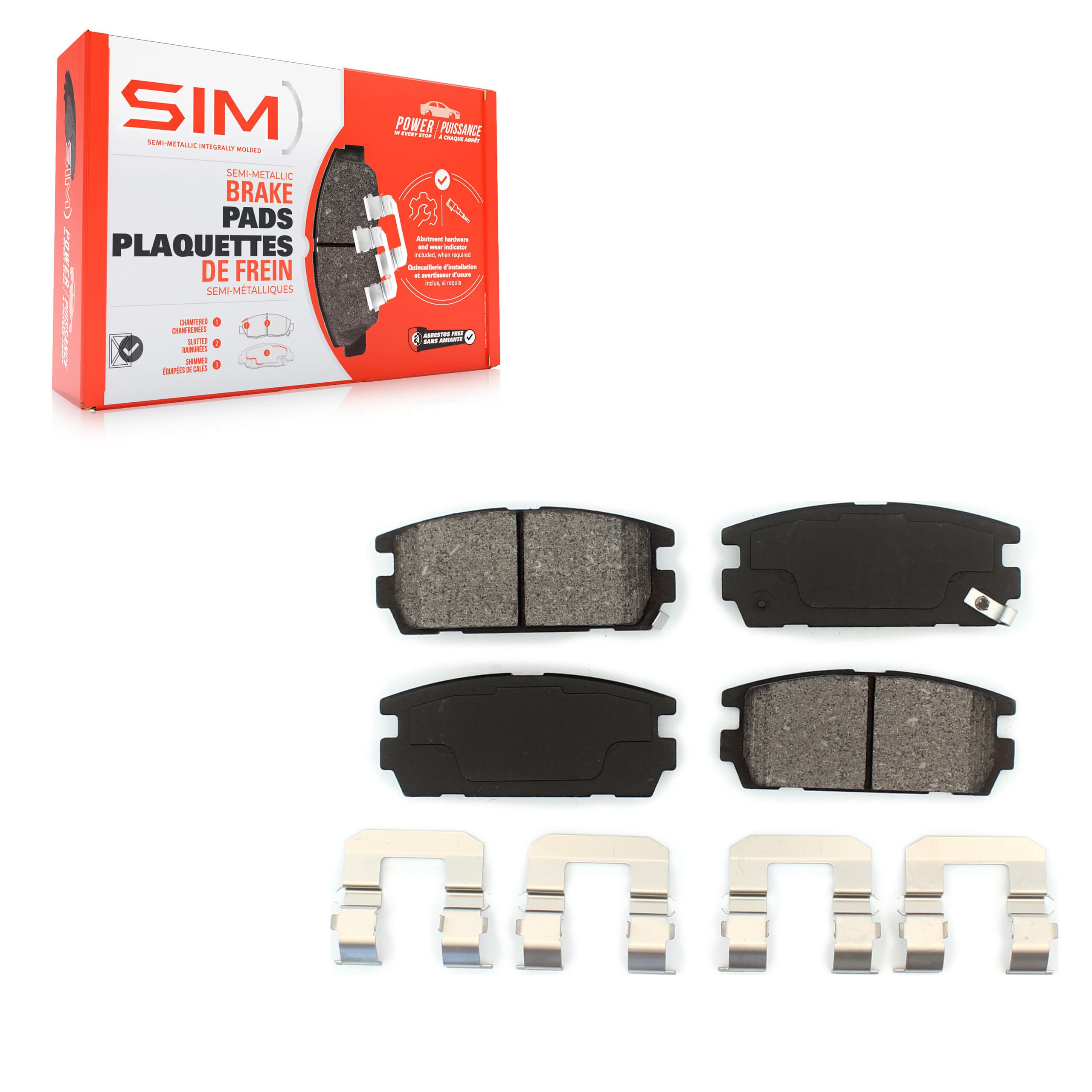 SIM - SIM-1275 - Rear Disc Brake Pad image 1