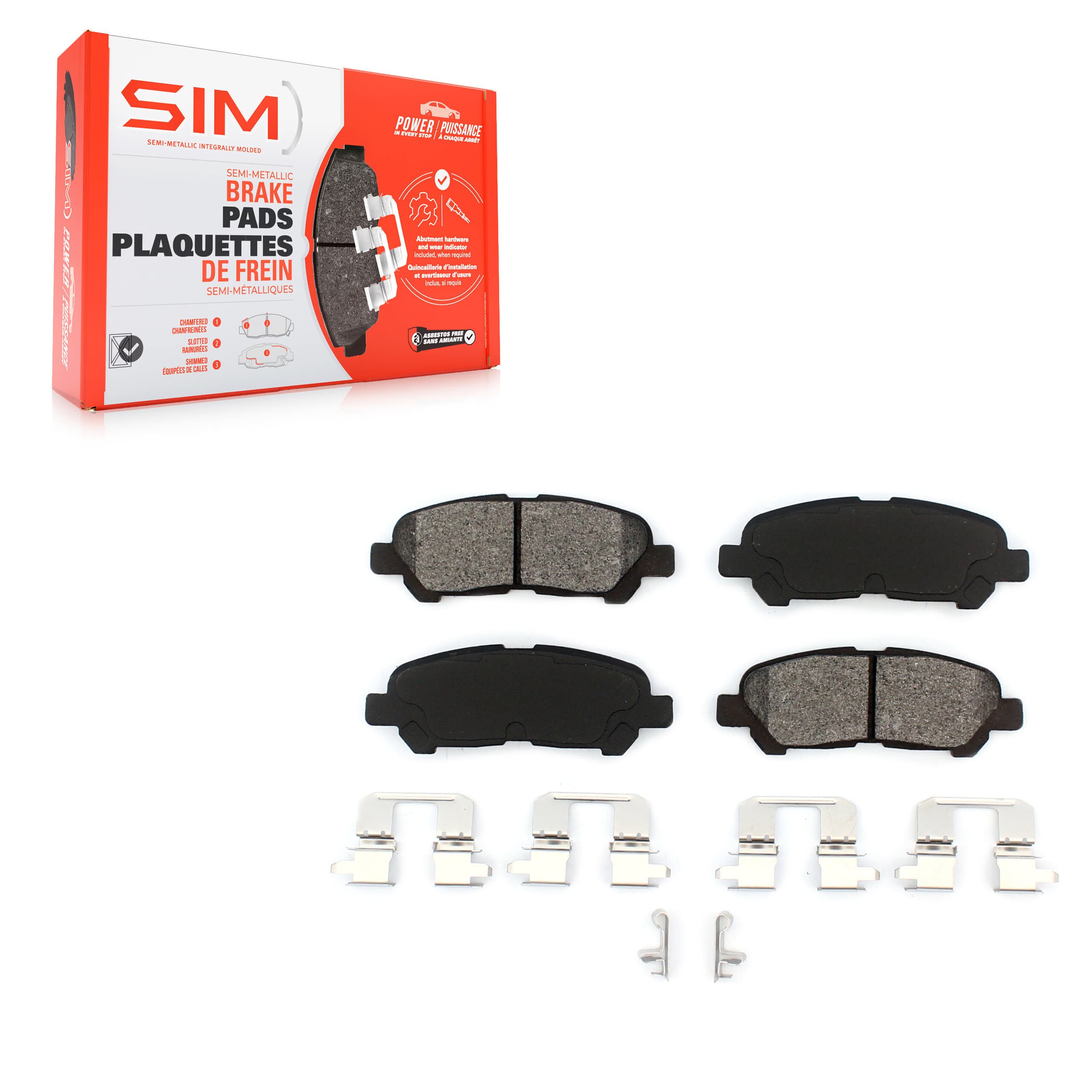 SIM - SIM-1325 - Rear Disc Brake Pad image 1