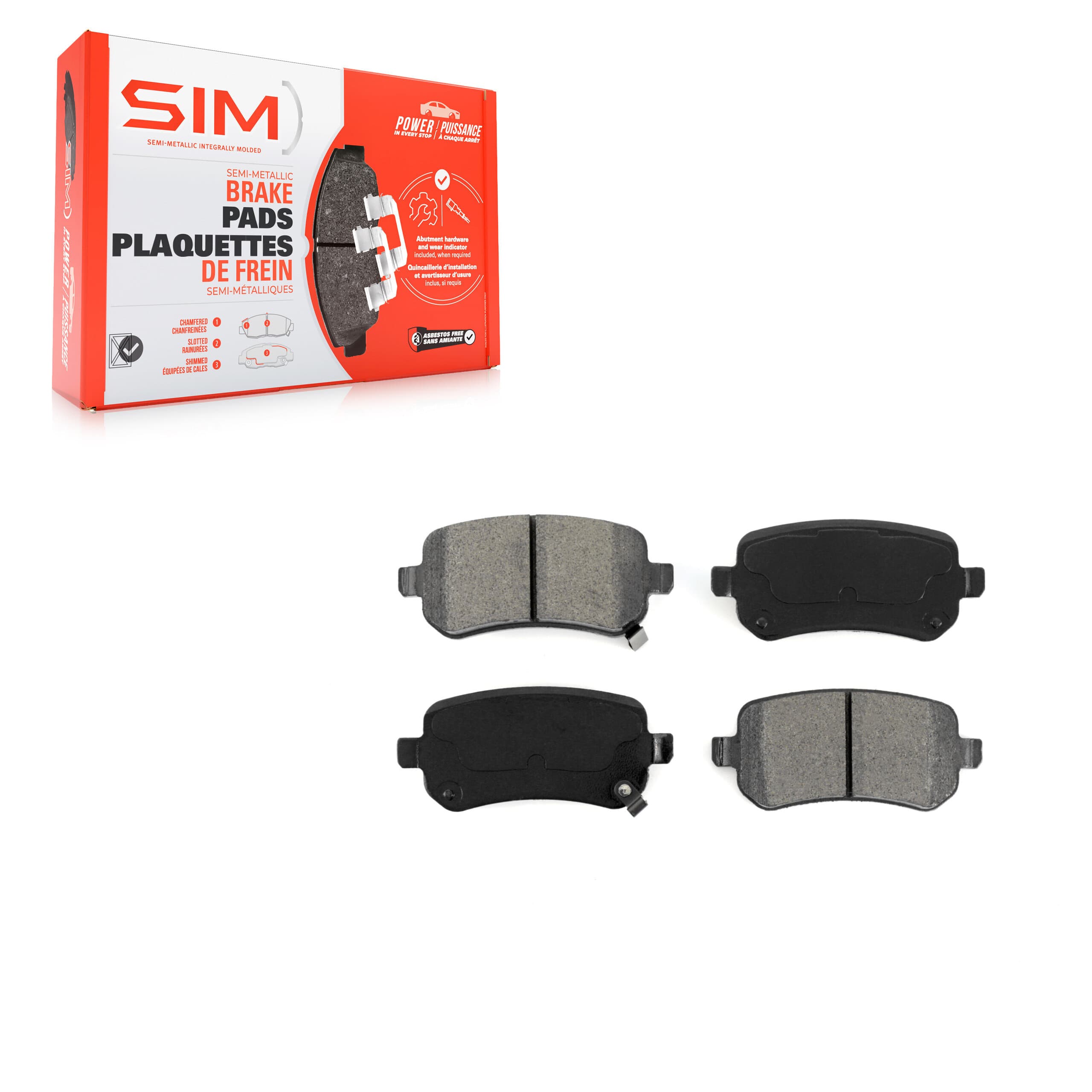 SIM - SIM-1326 - Rear Disc Brake Pad image 1