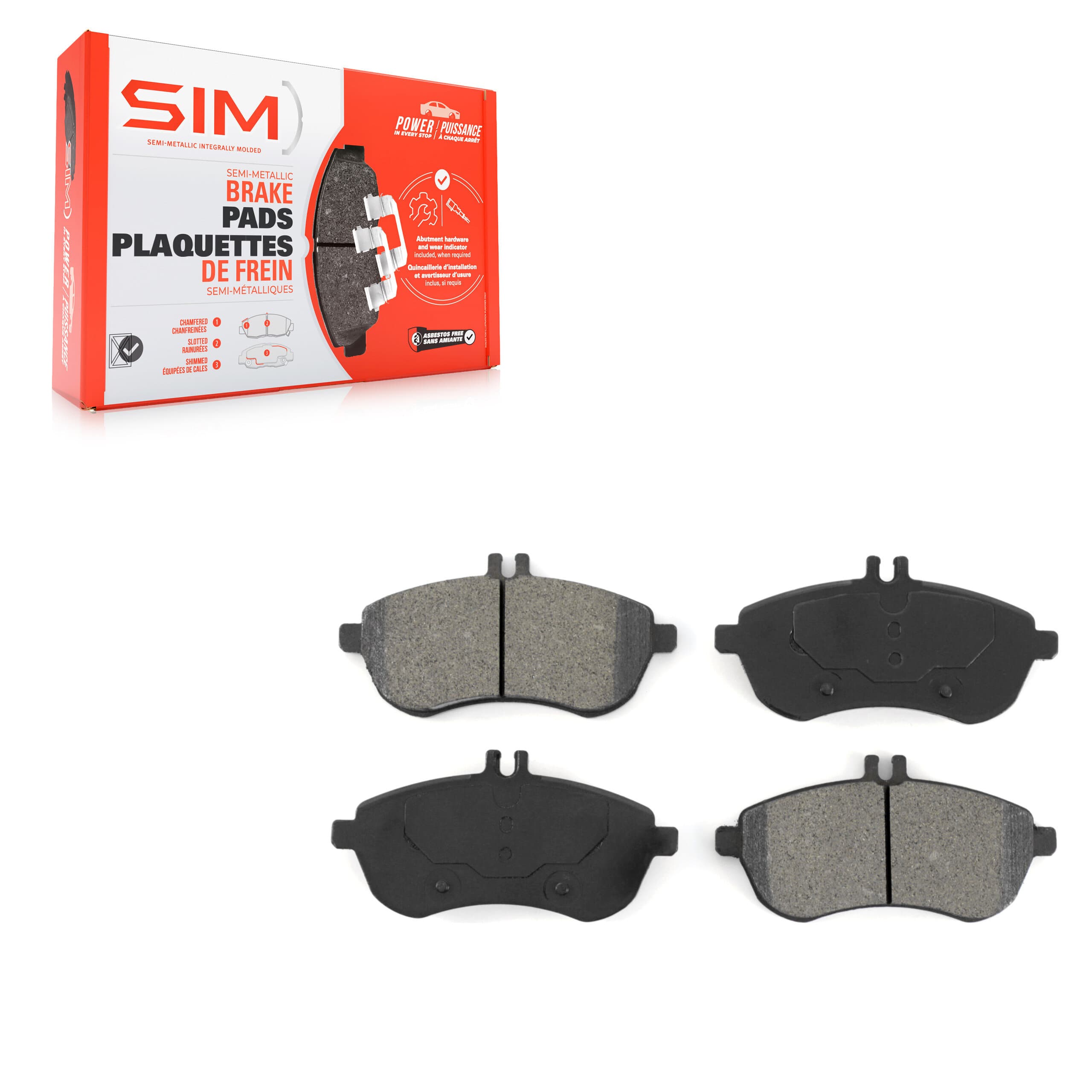 SIM - SIM-1340 - Front Disc Brake Pad image 1