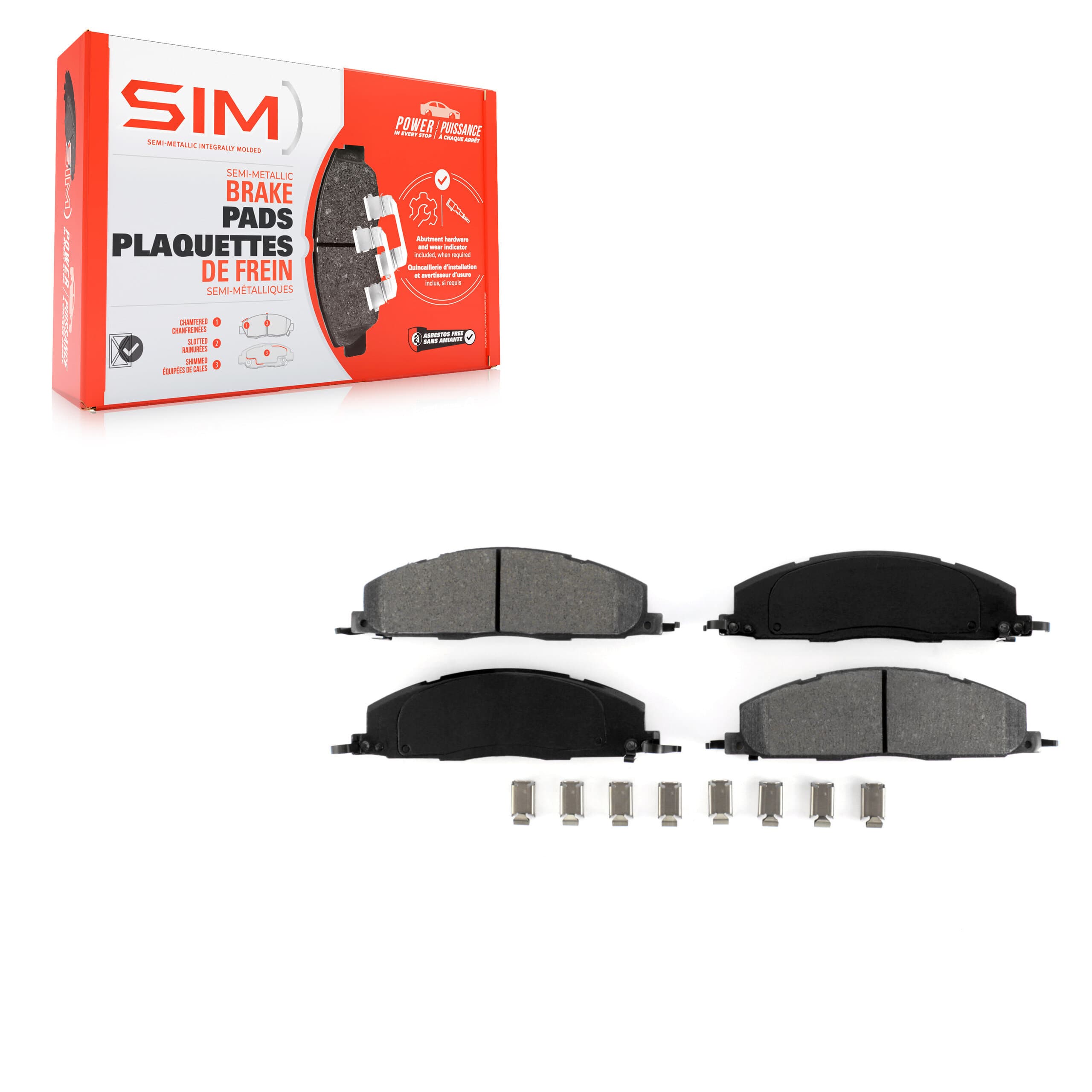 SIM - SIM-1400 - Rear Disc Brake Pad image 1