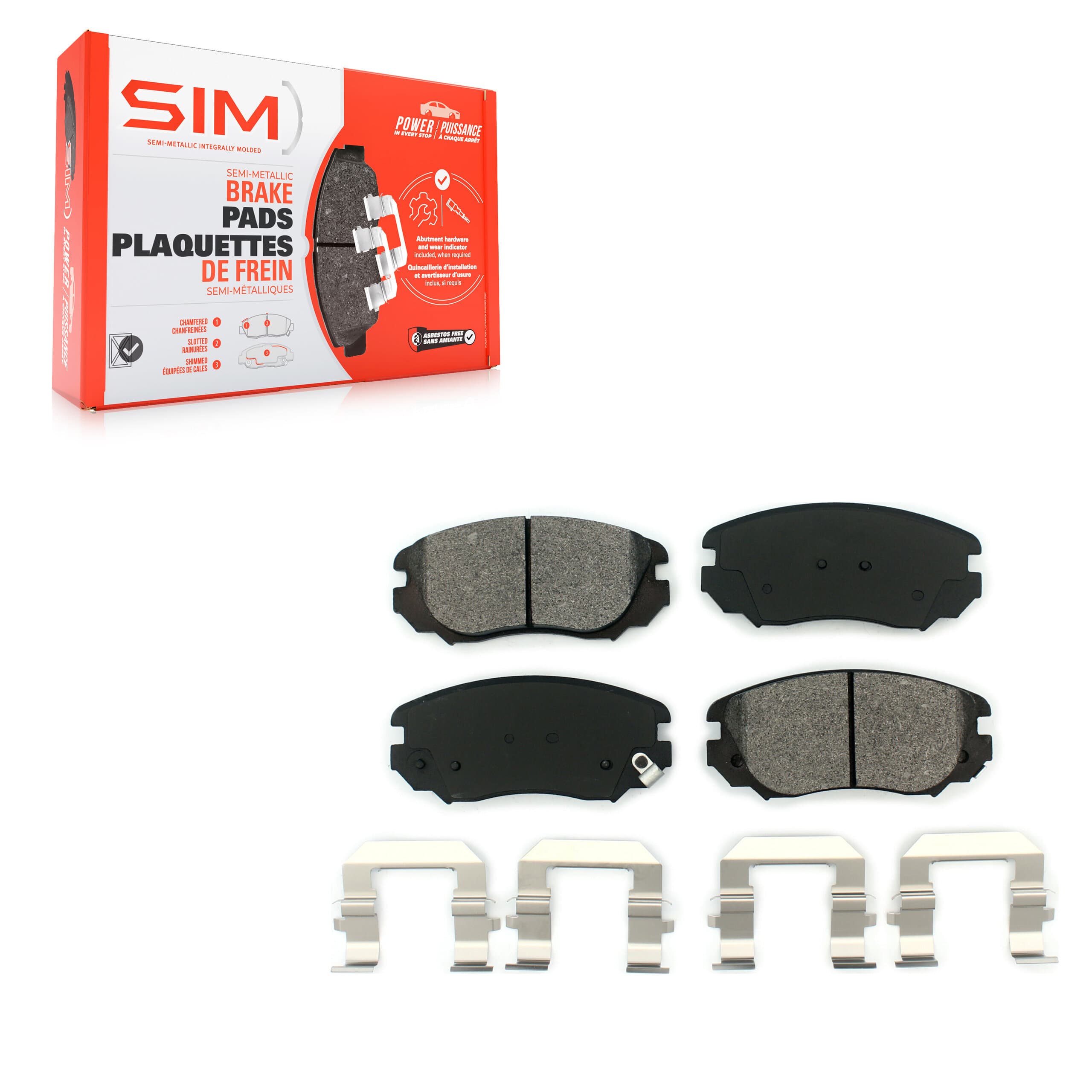 SIM - SIM-1421 - Front Disc Brake Pad image 1
