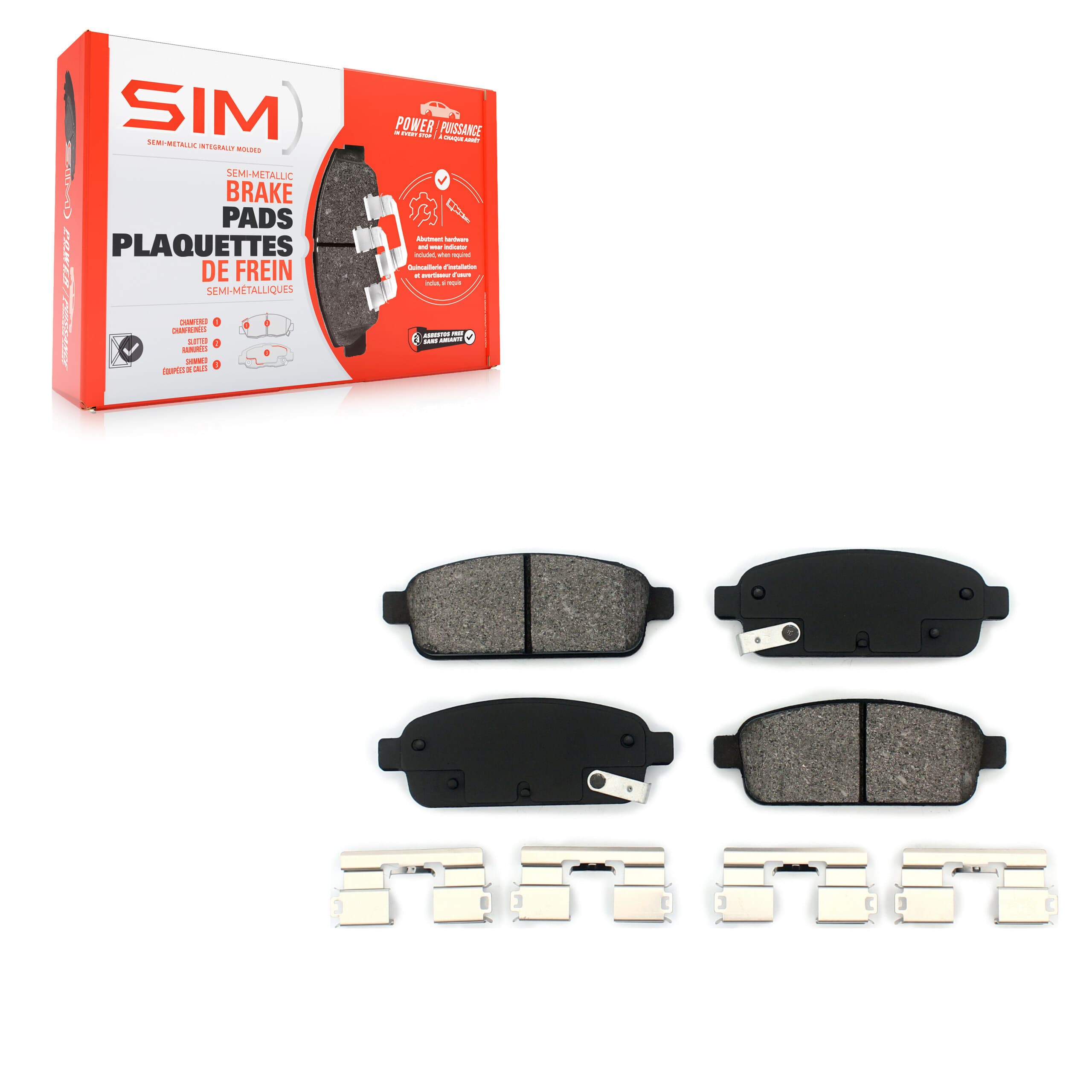 SIM - SIM-1468 - Rear Disc Brake Pad image 1