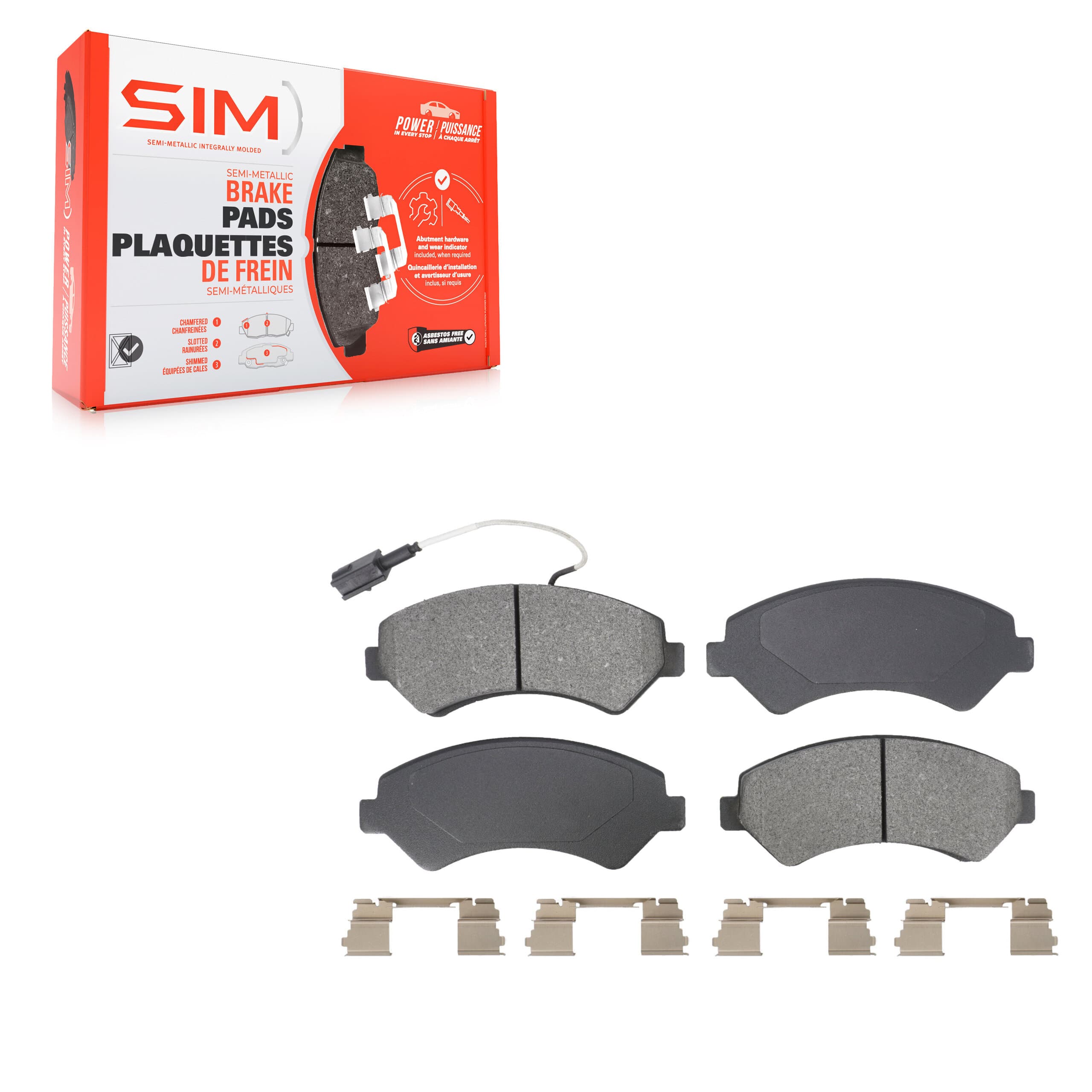 SIM - SIM-1540 - Front Disc Brake Pad image 1