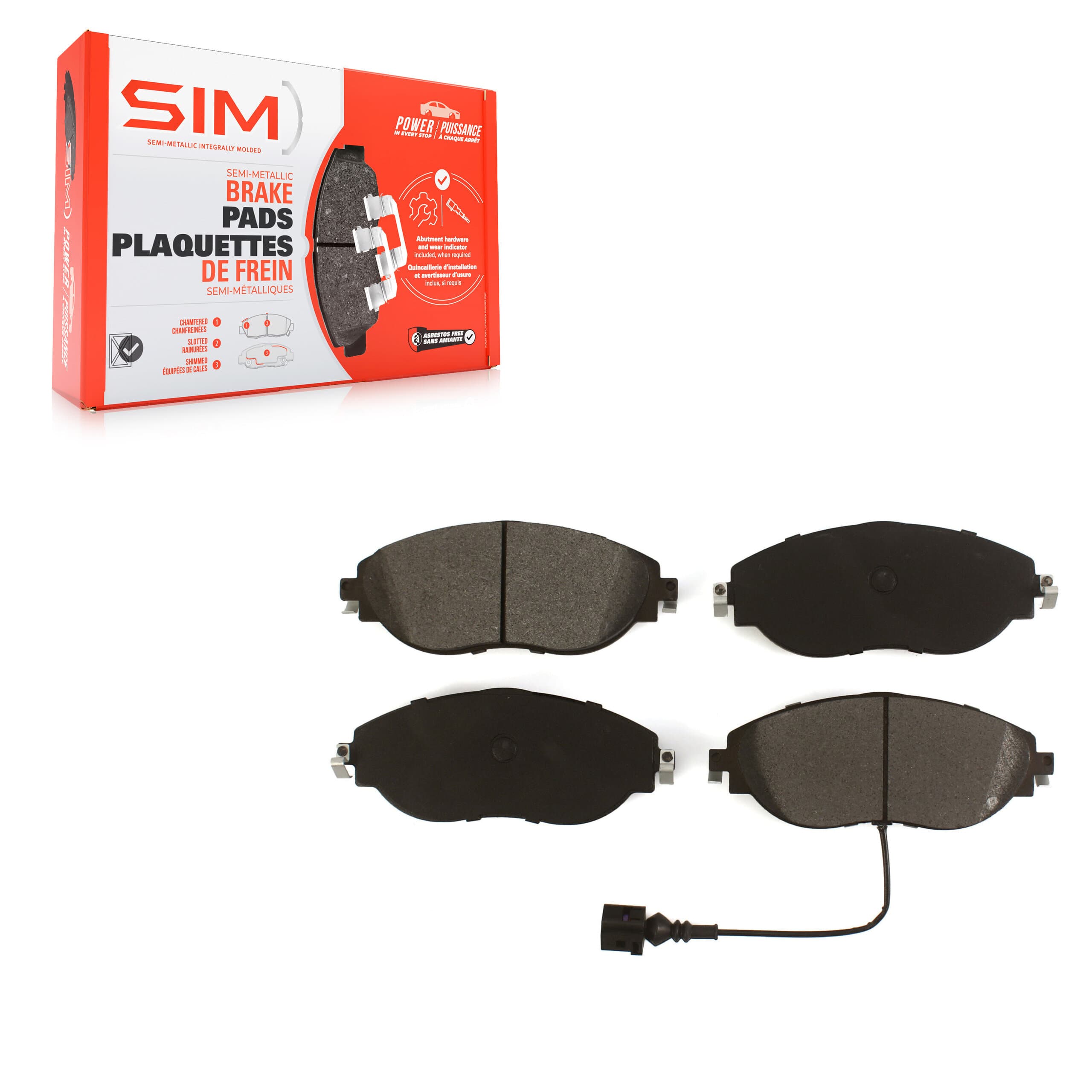 SIM - SIM-1633A - Front Disc Brake Pad image 1