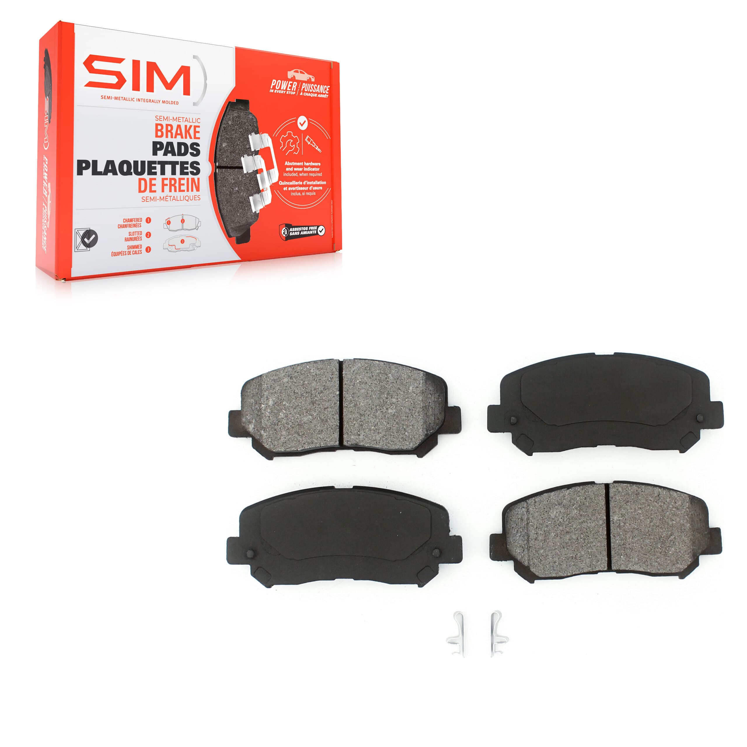SIM - SIM-1640A - Front Disc Brake Pad image 1