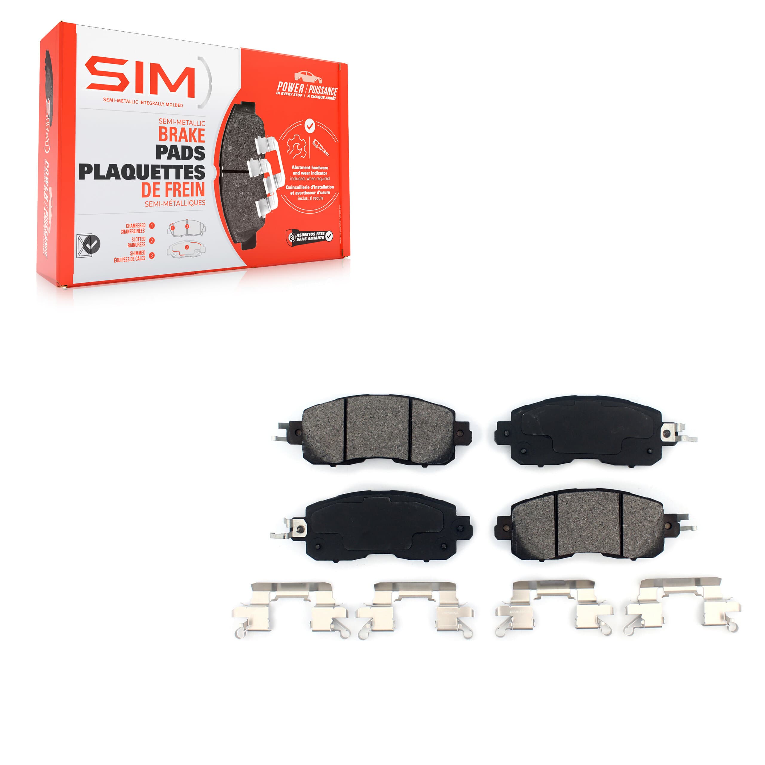 SIM - SIM-1650 - Front Disc Brake Pad image 1