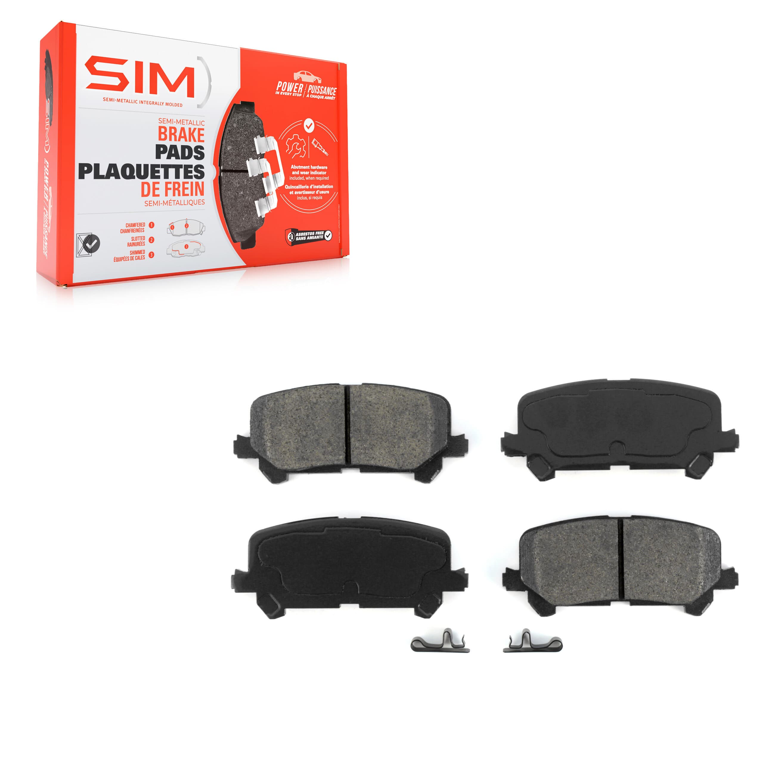 SIM - SIM-1724 - Rear Disc Brake Pad image 1