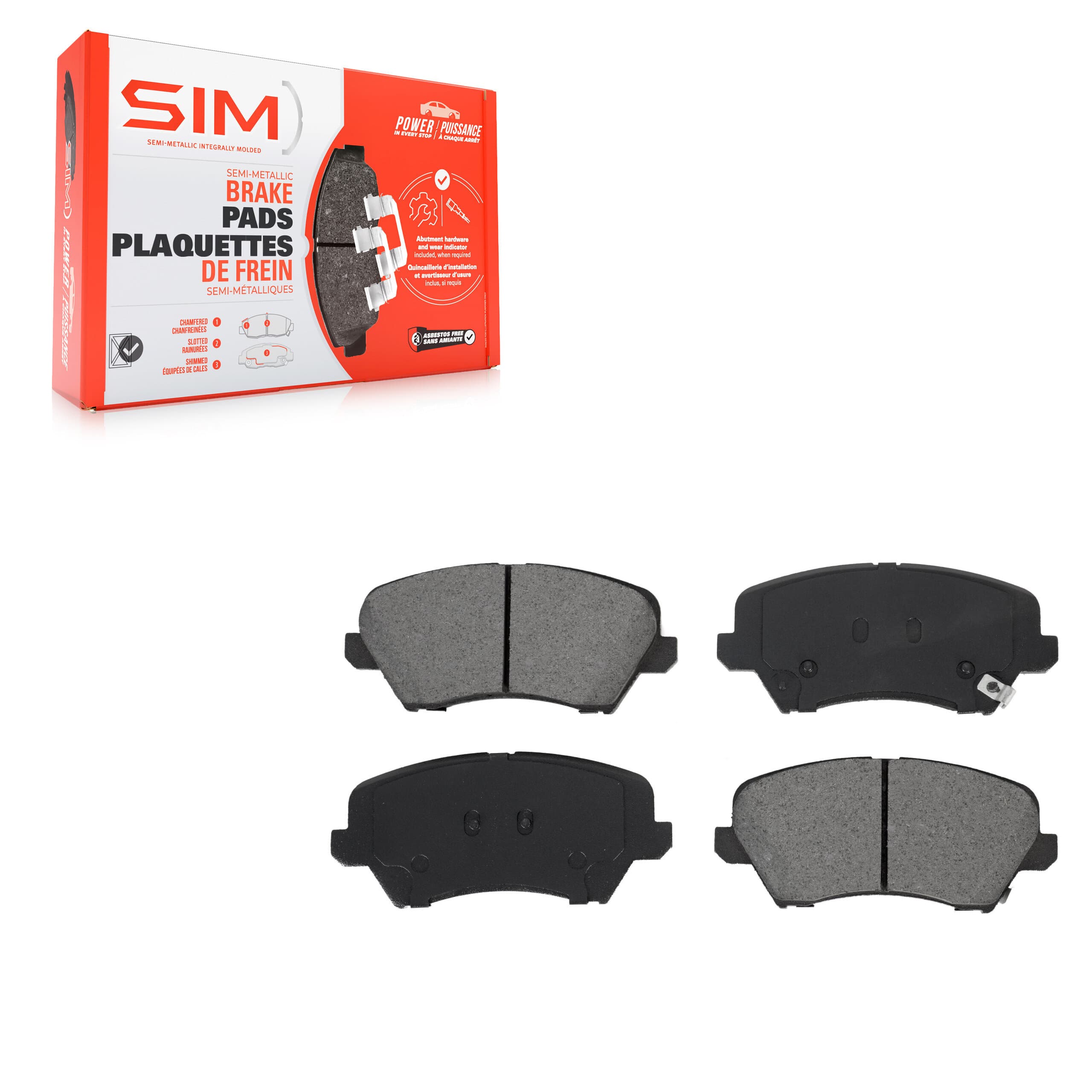 SIM - SIM-1828 - Front Disc Brake Pad image 1