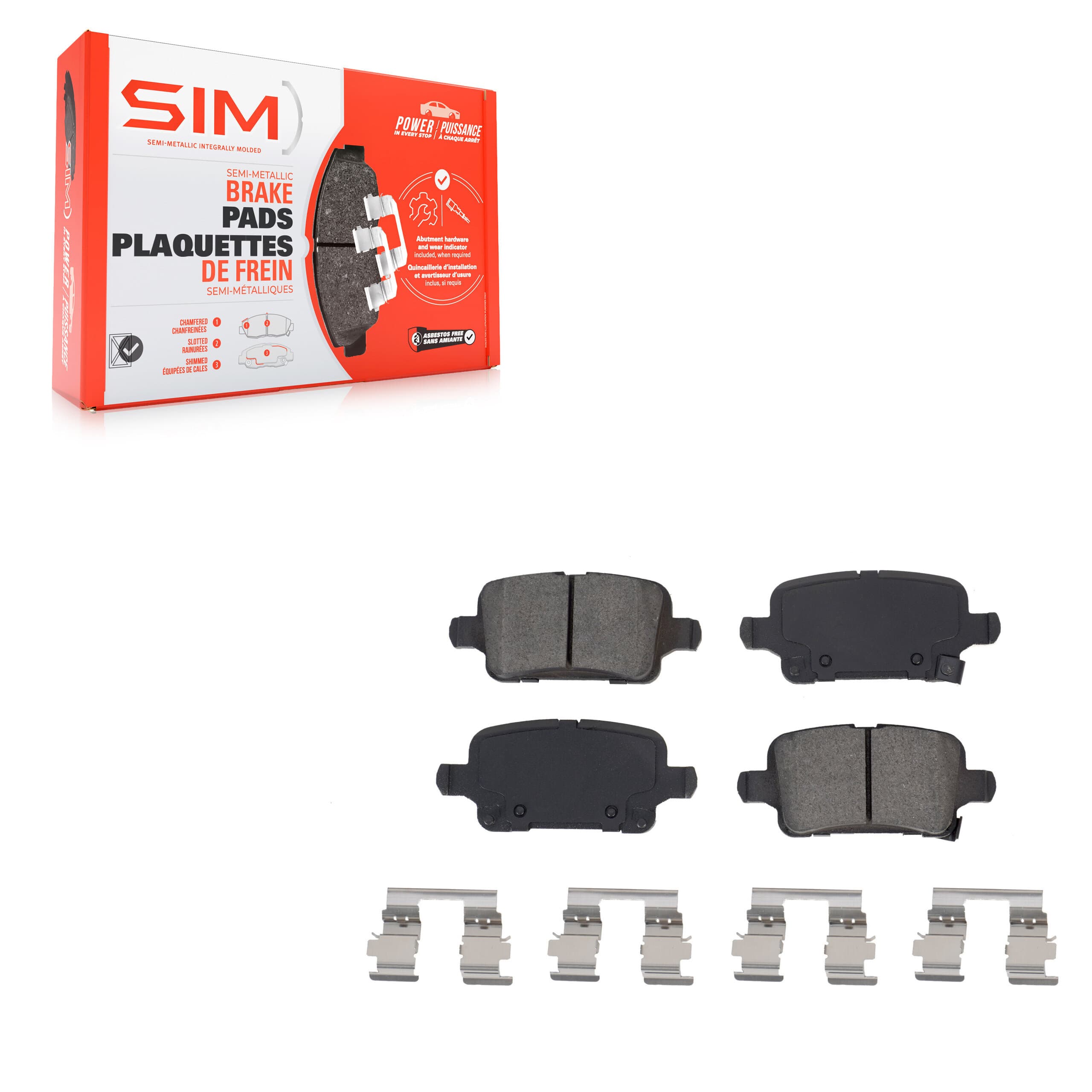 SIM - SIM-1857 - Rear Disc Brake Pad image 1