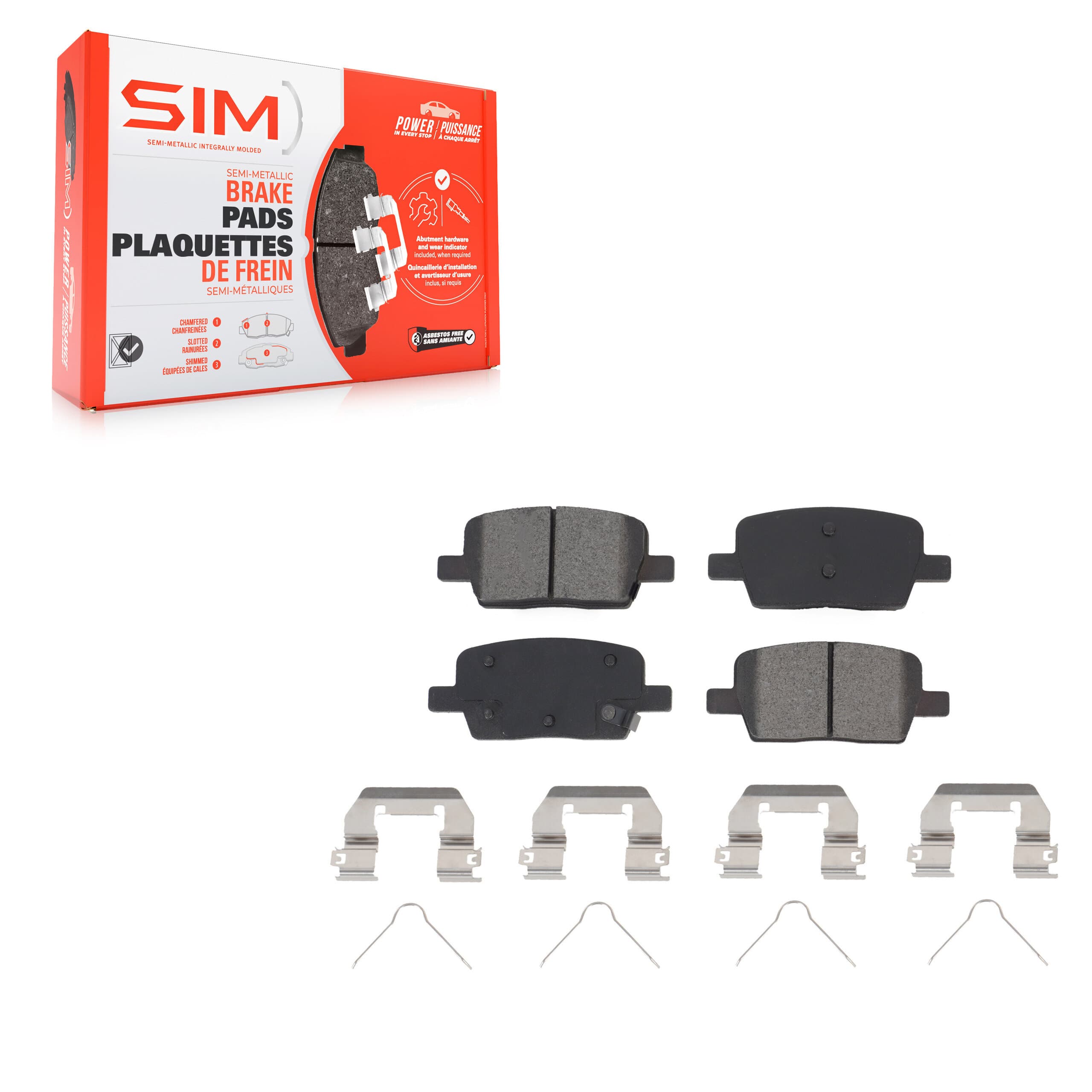 SIM - SIM-1914 - Rear Disc Brake Pad image 1