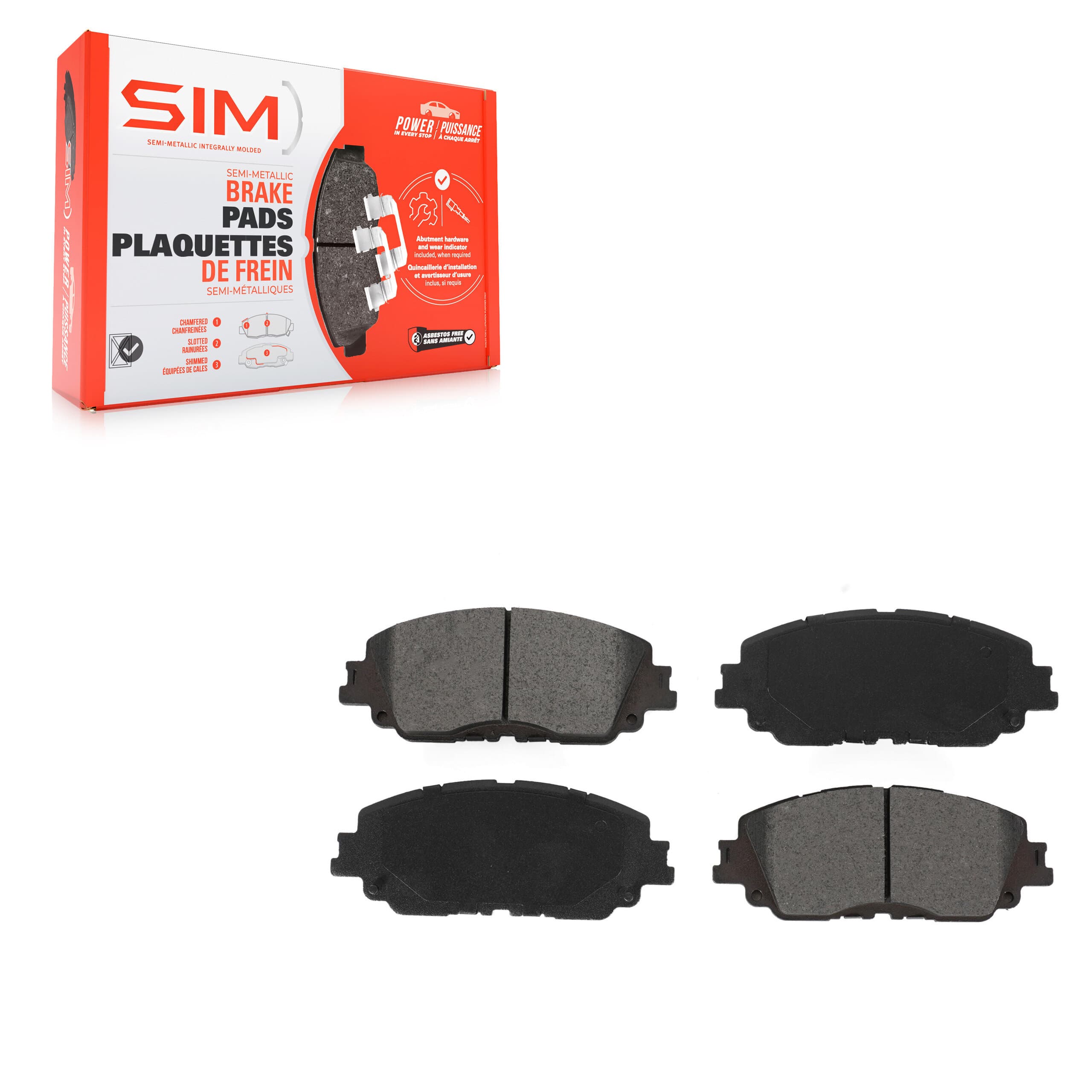 SIM - SIM-2076 - Front Disc Brake Pad image 1