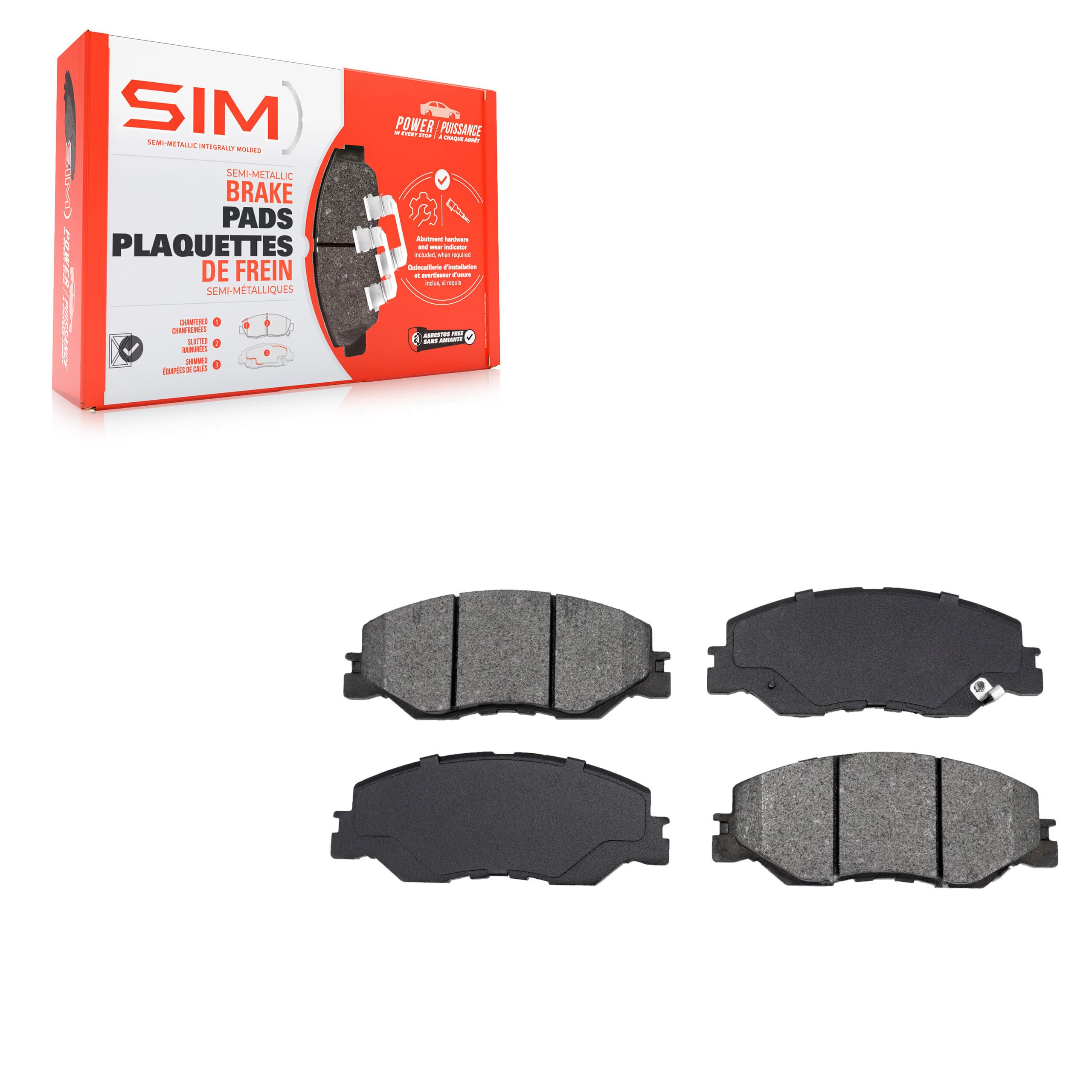 SIM - SIM-2185 - Front Disc Brake Pad image 1