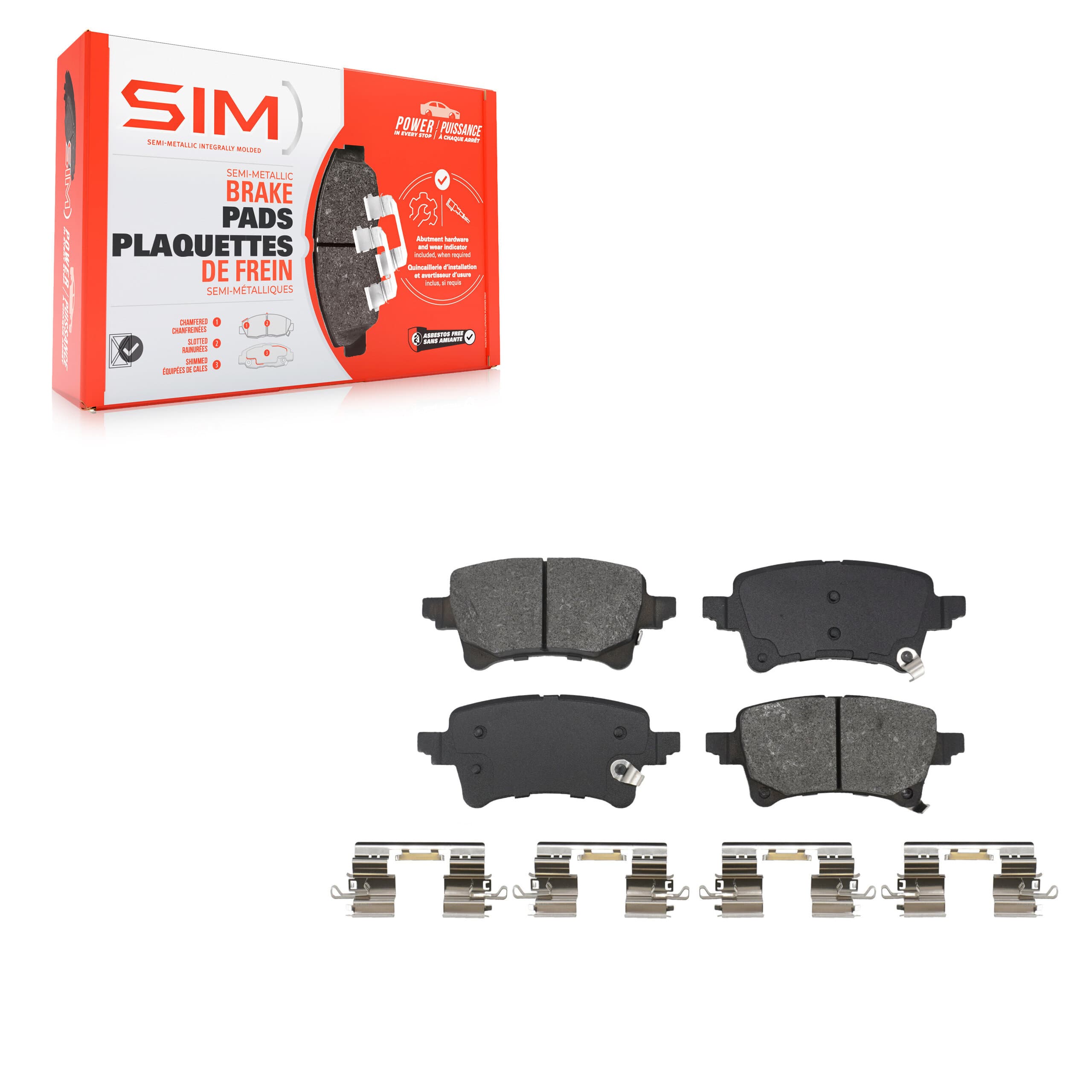 SIM - SIM-2233 - Rear Disc Brake Pad image 1