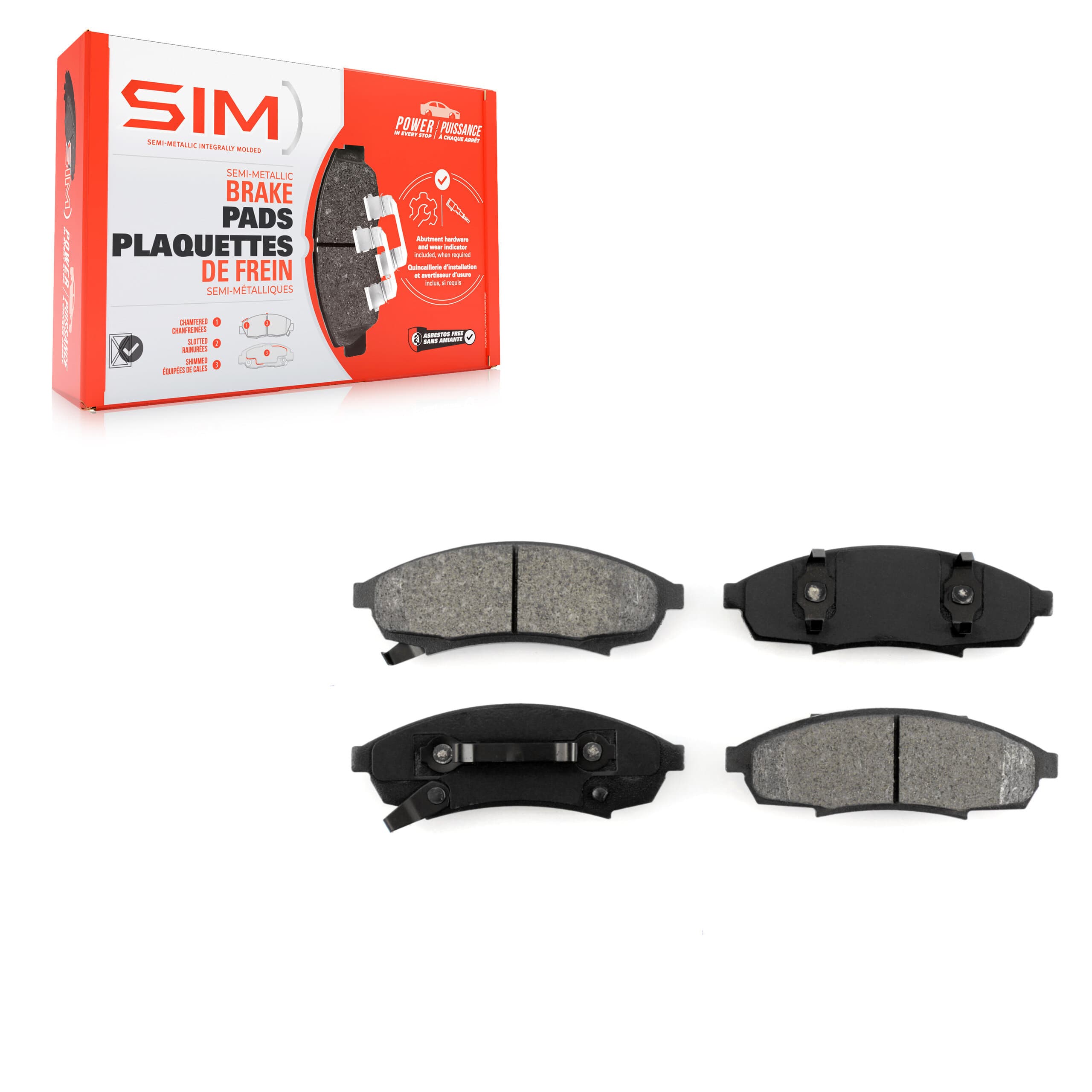 SIM - SIM-376 - Front Disc Brake Pad image 1