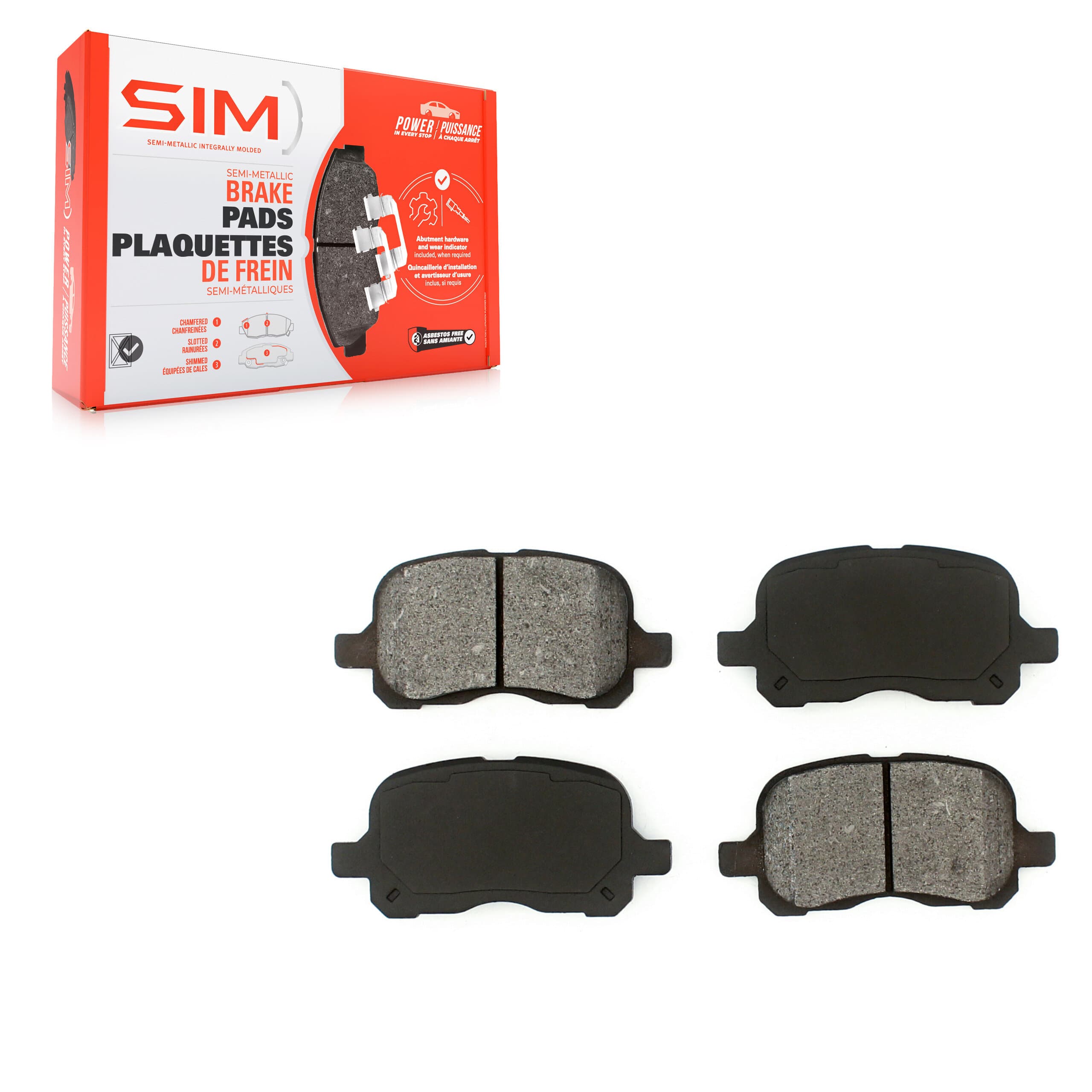 SIM - SIM-741 - Front Disc Brake Pad image 1