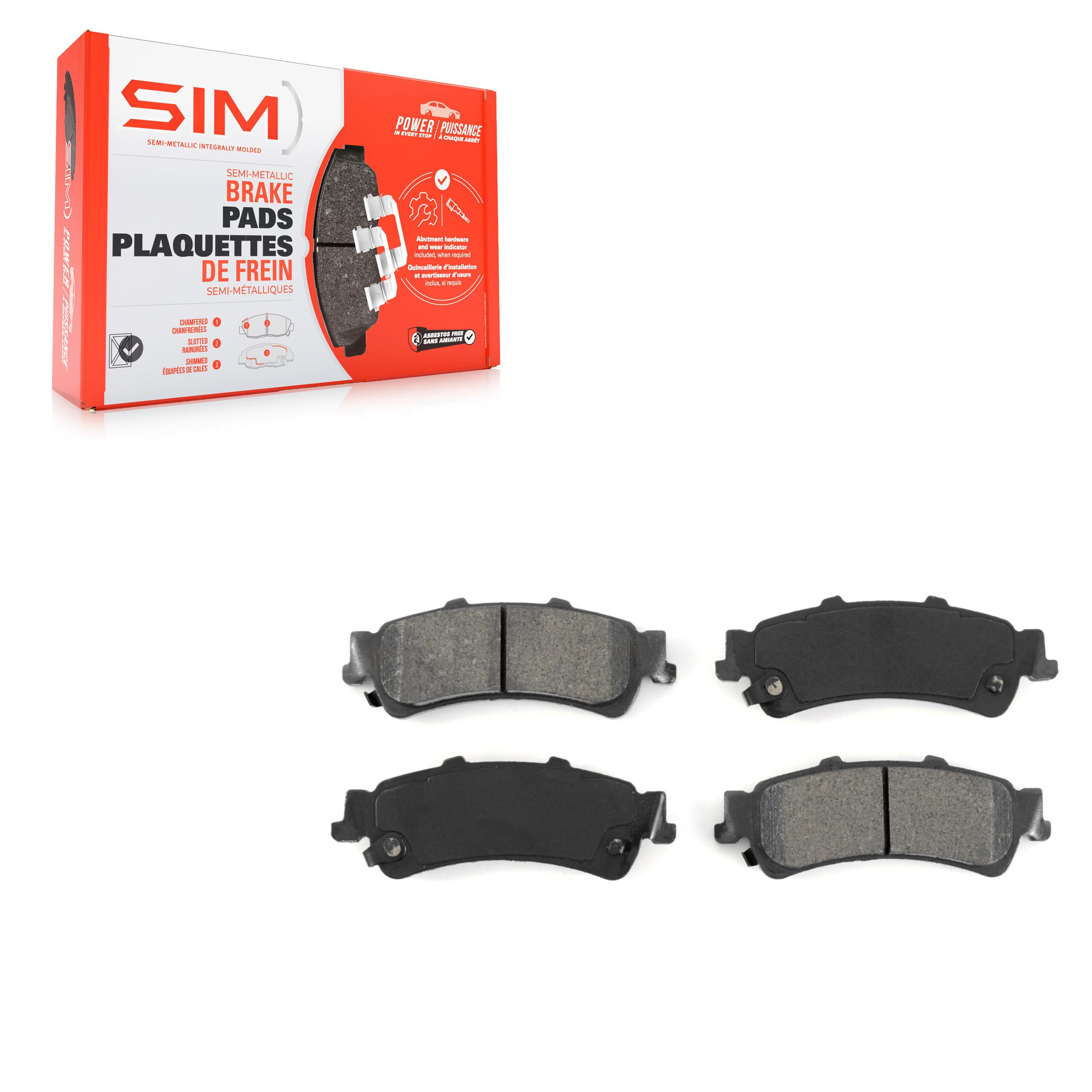 SIM - SIM-792 - Rear Disc Brake Pad image 1