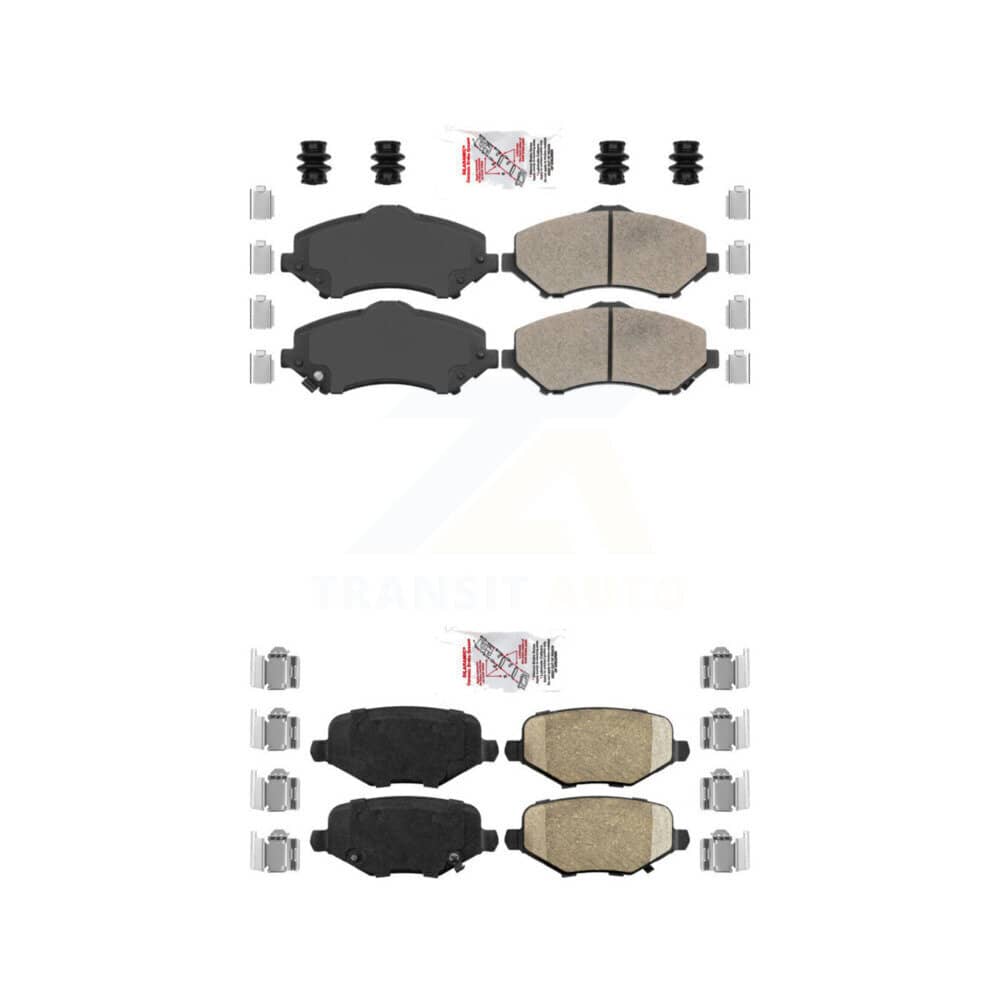 AmeriBRAKES - KNF-100017 - Front and Rear Disc Brake Pad Kits