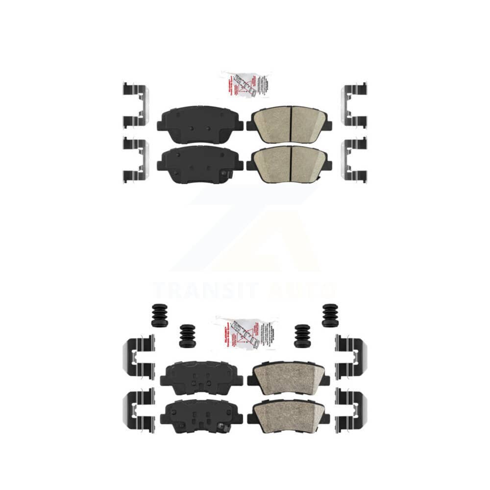 AmeriBRAKES - KNF-100167 - Front and Rear Disc Brake Pad Kits