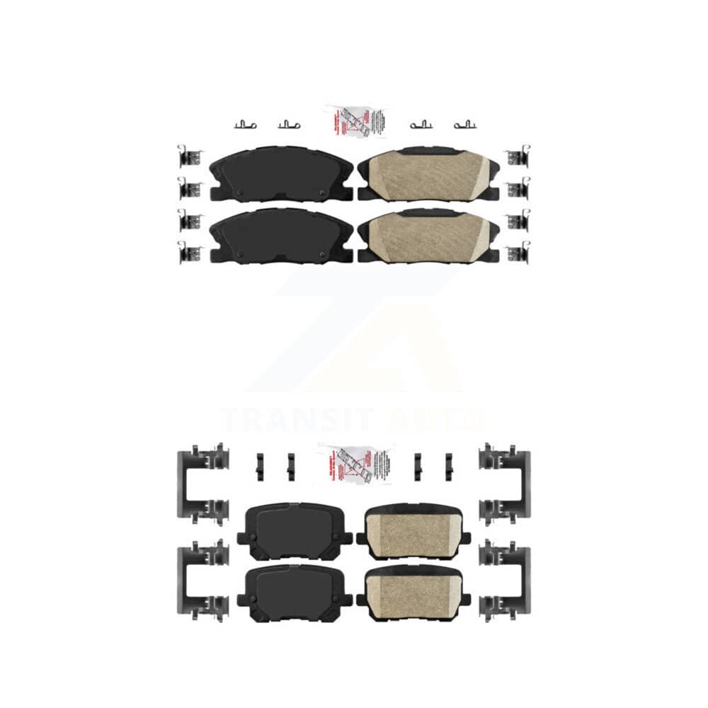 AmeriBRAKES - KNF-100357 - Front and Rear Disc Brake Pad Kits