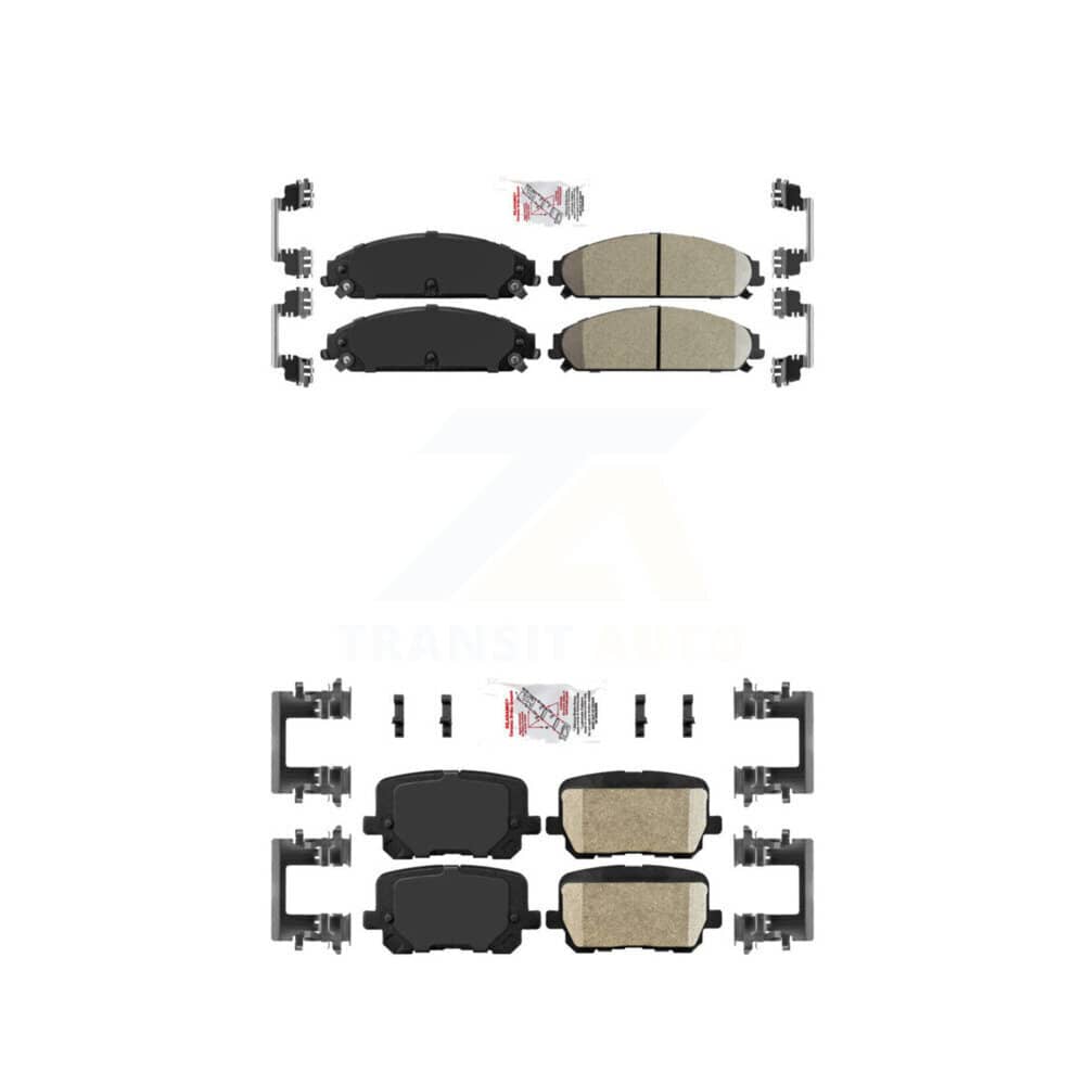AmeriBRAKES - KNF-100358 - Front and Rear Disc Brake Pad Kits